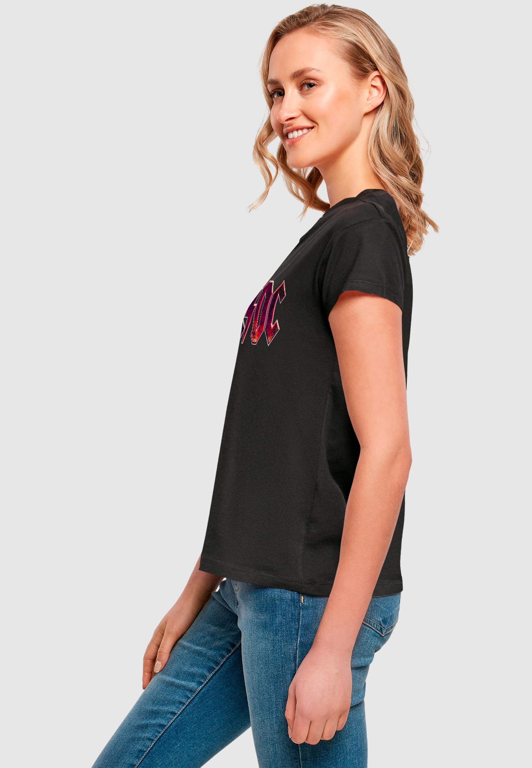 Merchcode T-Shirt »Merchcode Damen Ladies ACDC - Distressed Logo Box Tee« 1 Stk. tlg.