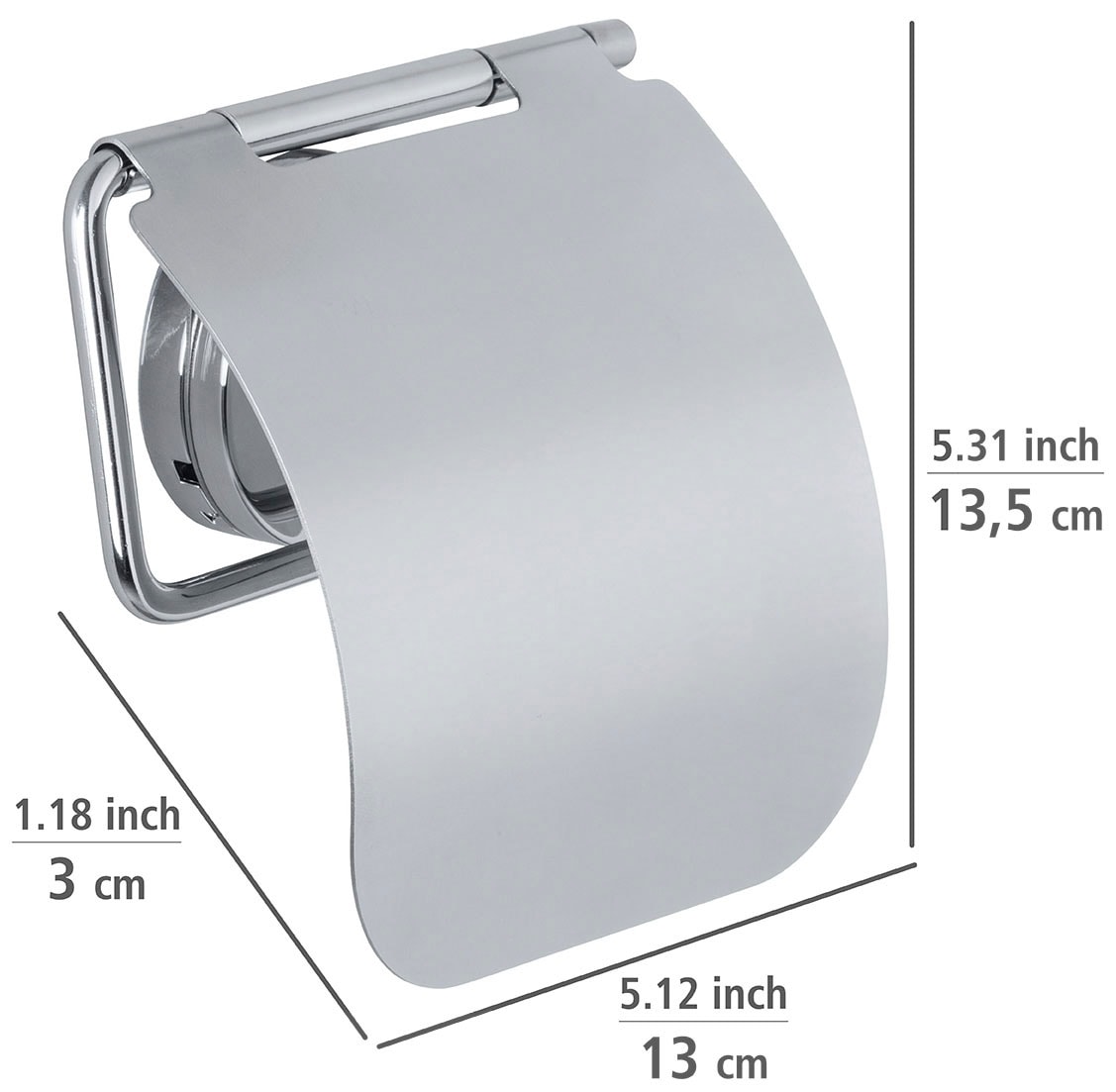 WENKO Toilettenpapierhalter »Static-Loc® Plus Osimo«, mit Deckel, Befestigen  ohne Bohren | BAUR