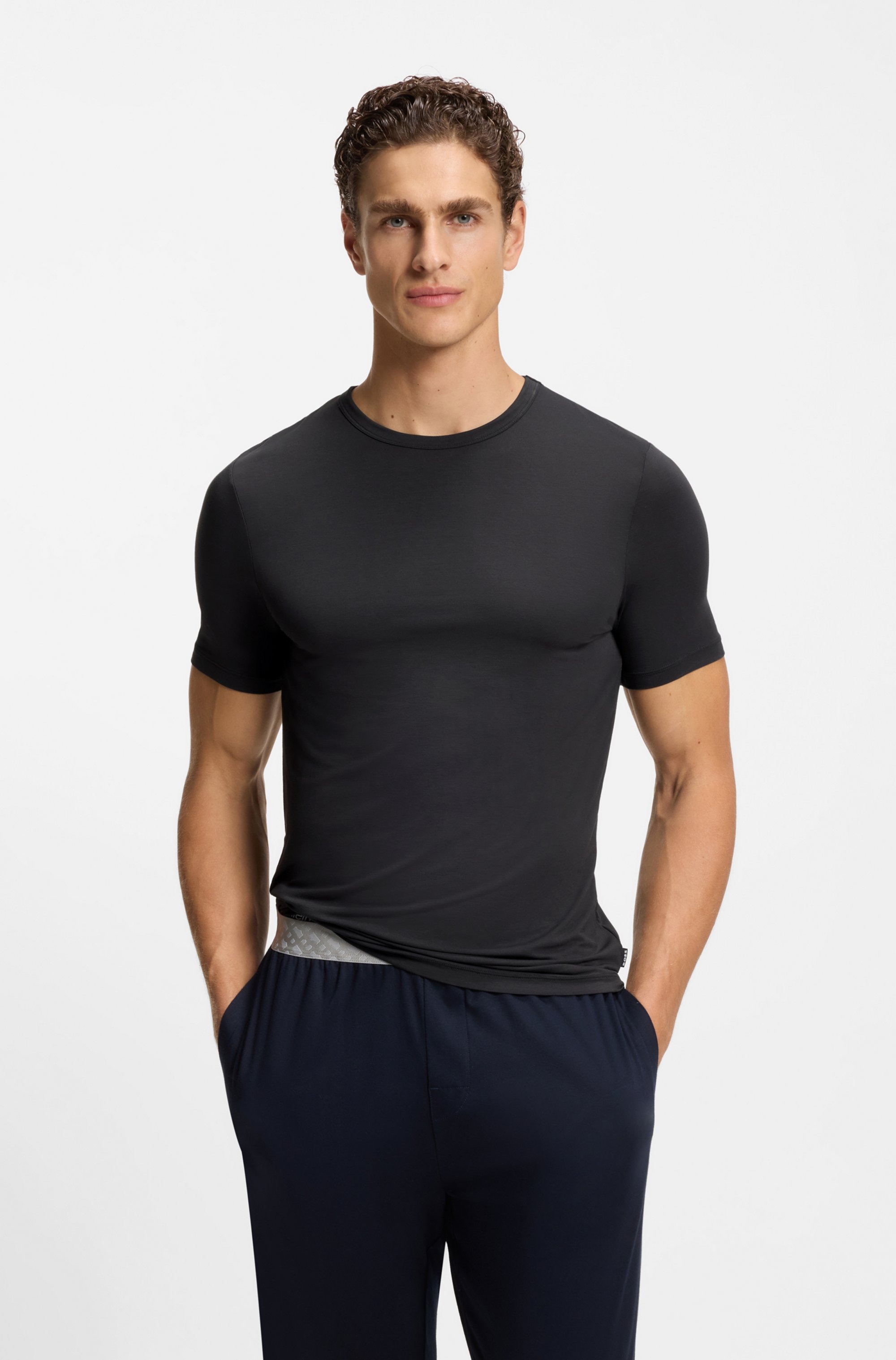 BOSS T-Shirt "TShirt RN 3P Natura" 3 Stk. tlg. einfarbiges T-Shirt mit Mark günstig online kaufen