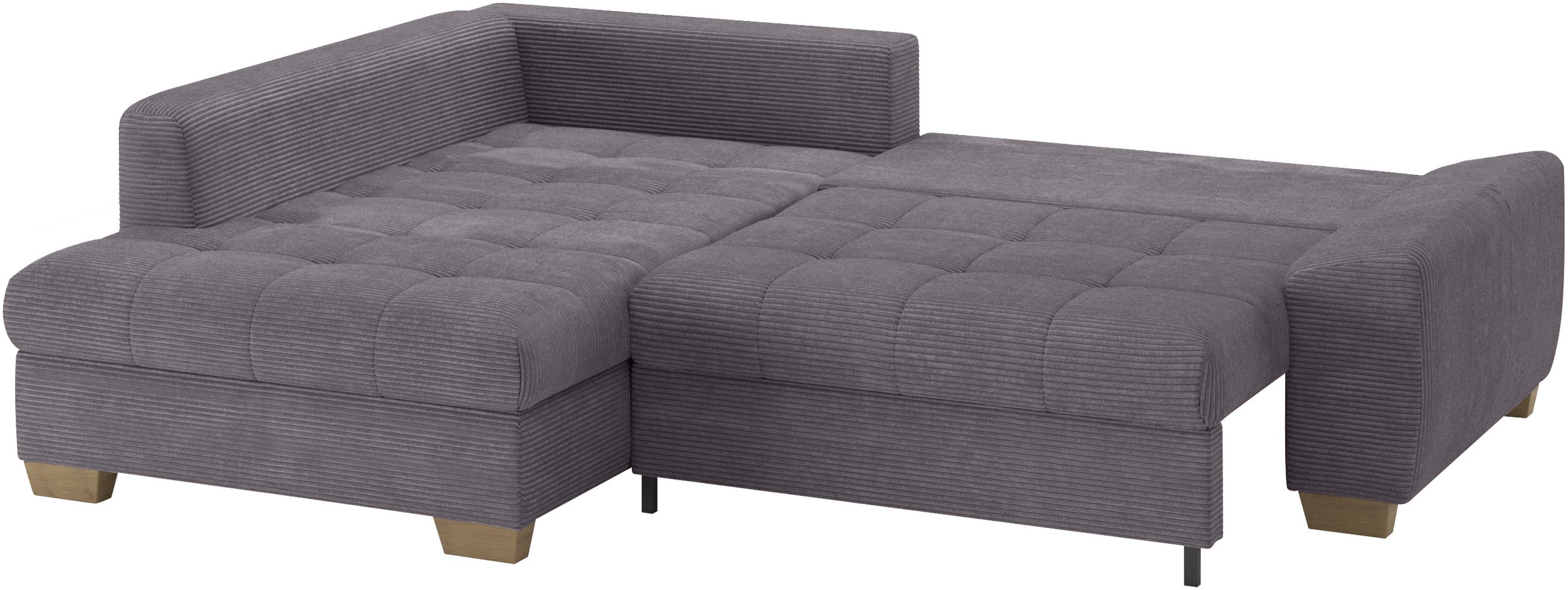 Mr. Couch Ecksofa »Nikita II, L-Form«, Wahlweise mit Bettfunktion, Bettkasten & RGB-LED-Beleuchtung