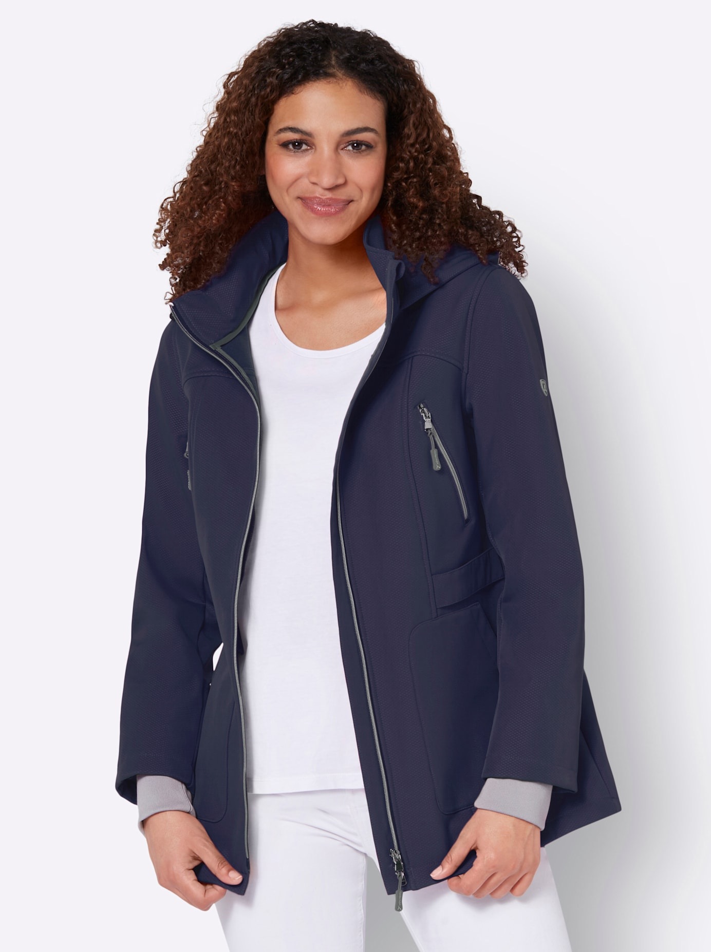 Casual Looks Softshelljacke, mit Kapuze