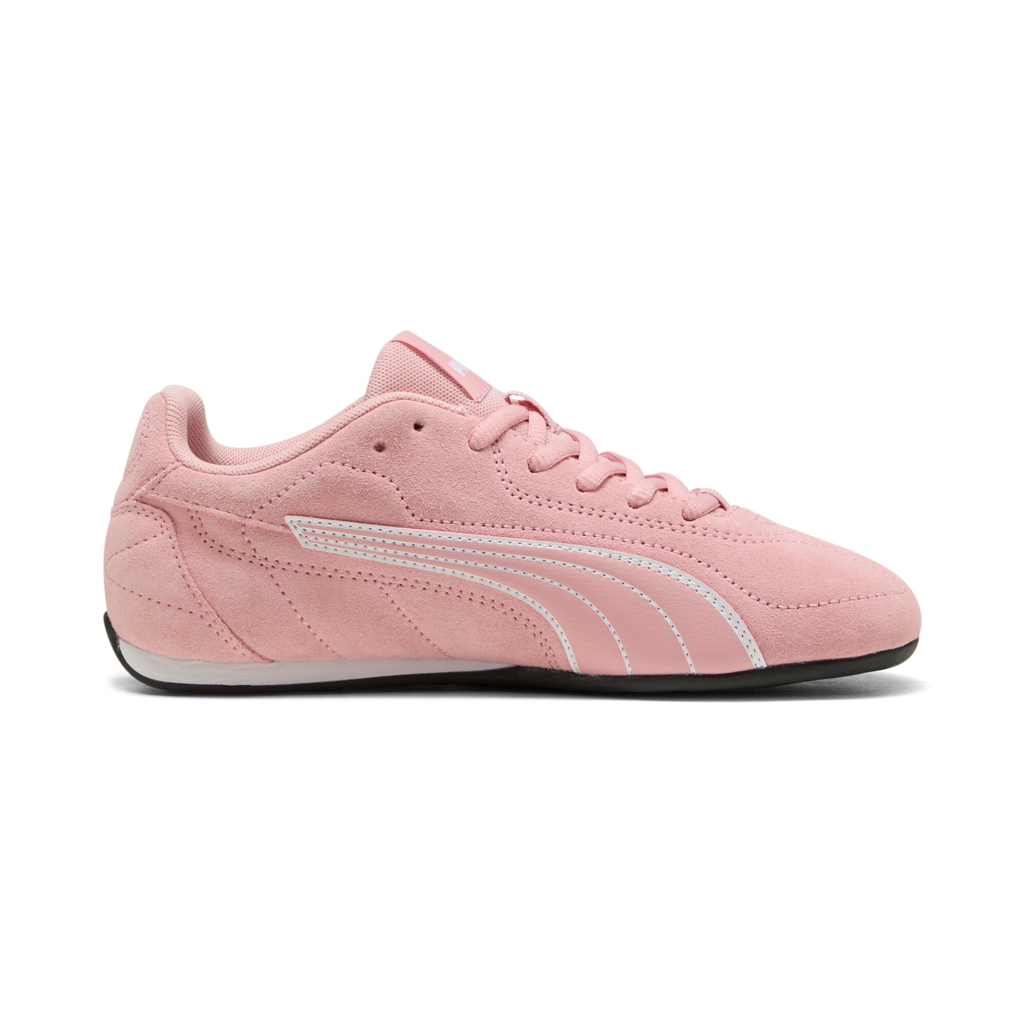 Sneaker PUMA "CATCH SD JR", Jungen, Gr. 38,5, rosy outlook, puma weiß, Leder, unifarben, Schuhe Sneaker, mit sportlichem Design, Obermaterial aus Leder, mit Schnürung 2