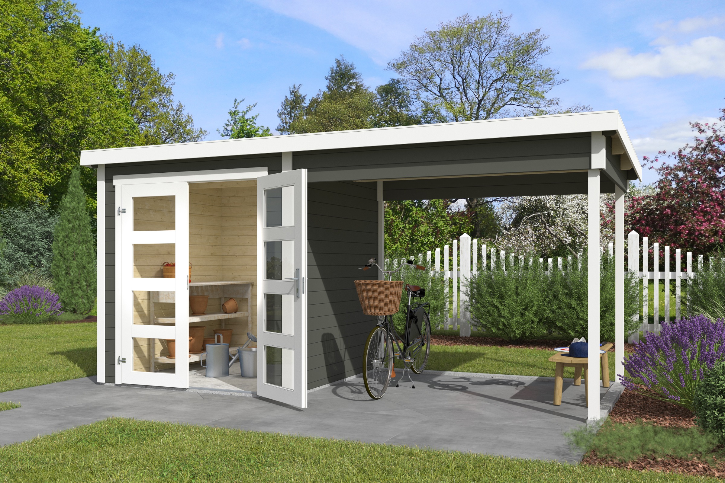 Nordic Holz Gartenhaus-Anbaudach "ZAMBEZI ANBAU", Flachdach günstig online kaufen