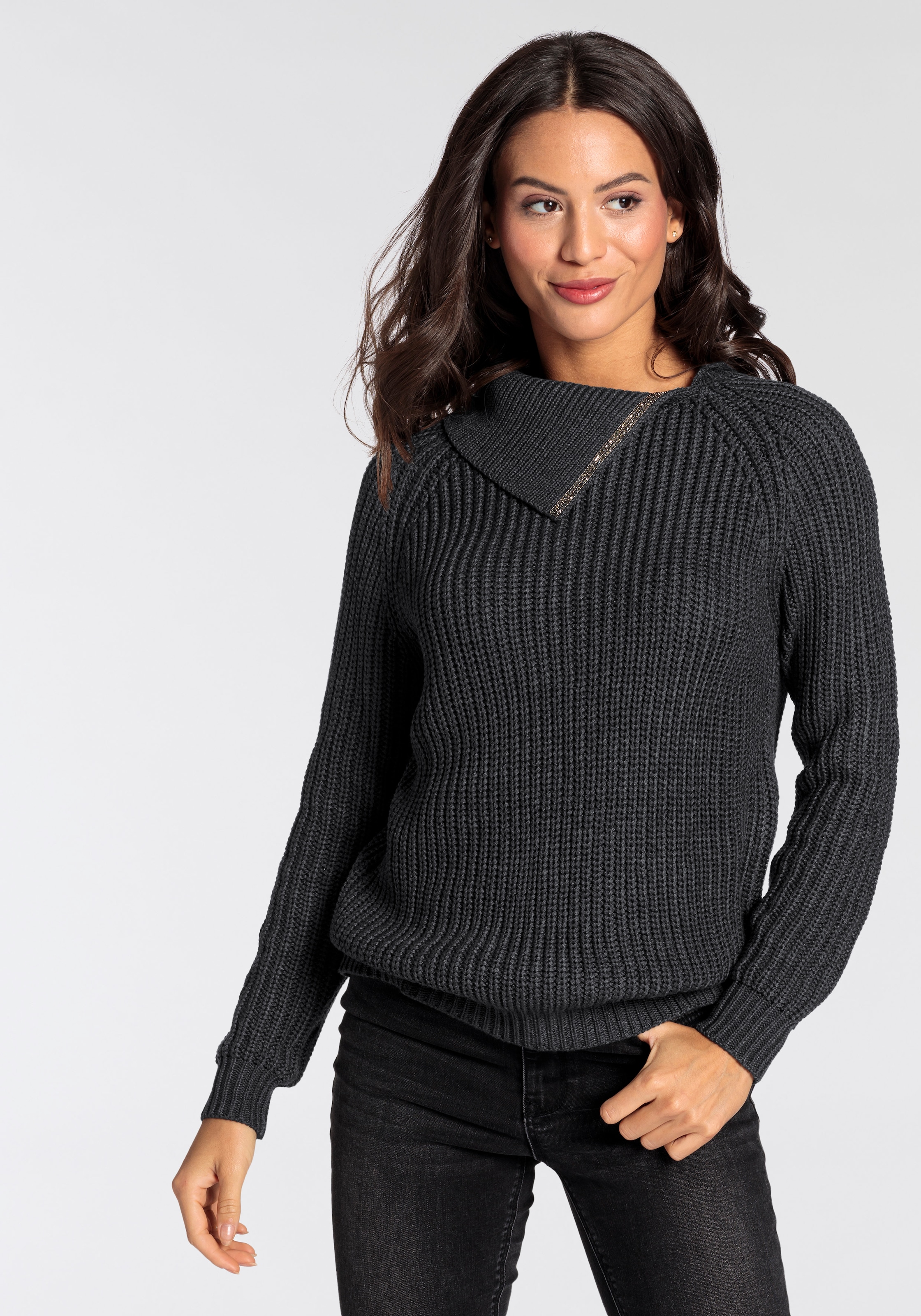 Laura Scott Strickpullover, mit elegantem Glitzerdetail - NEUE KOLLEKTION günstig online kaufen