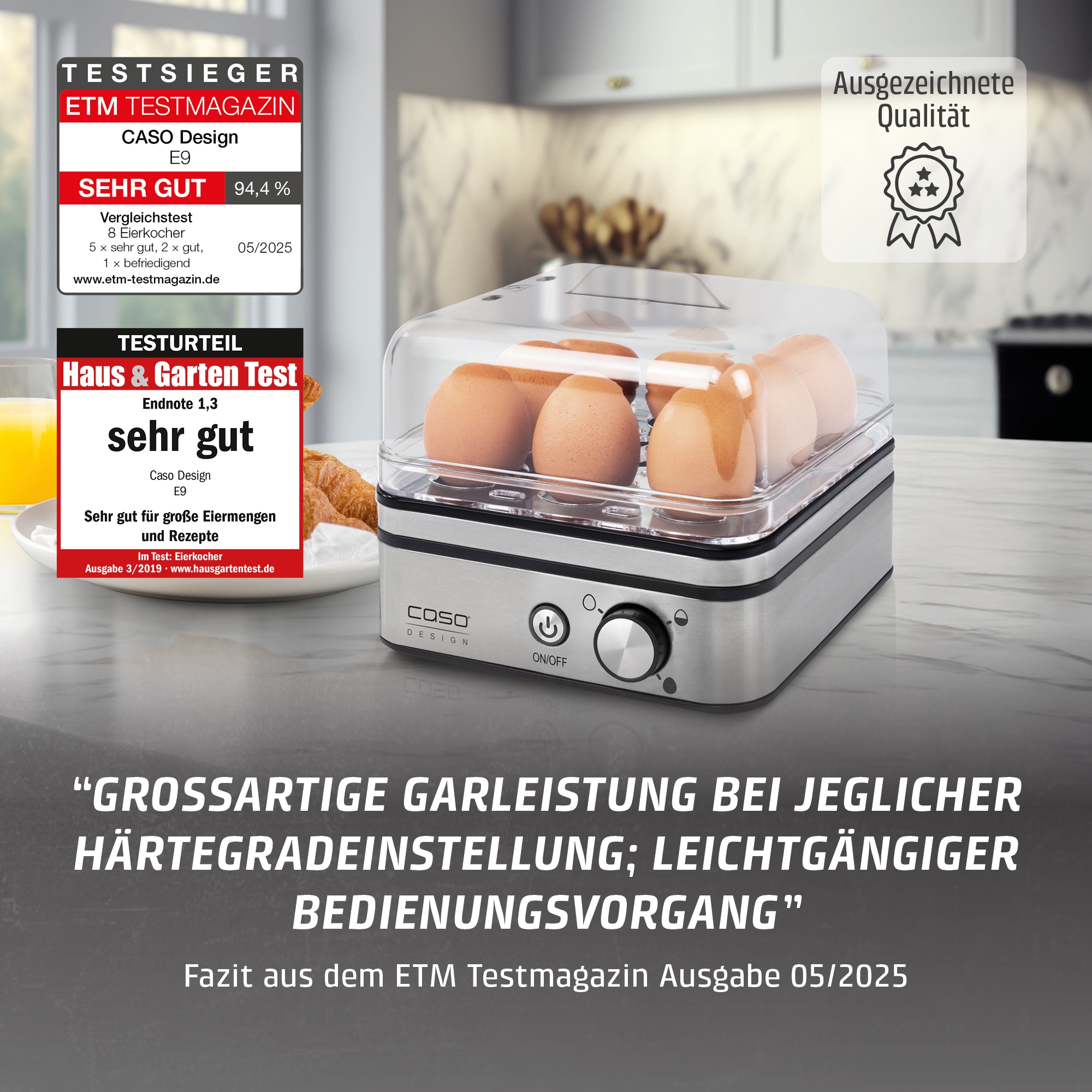 Caso Eierkocher »E9« für 8 Stk. Eier 400 W