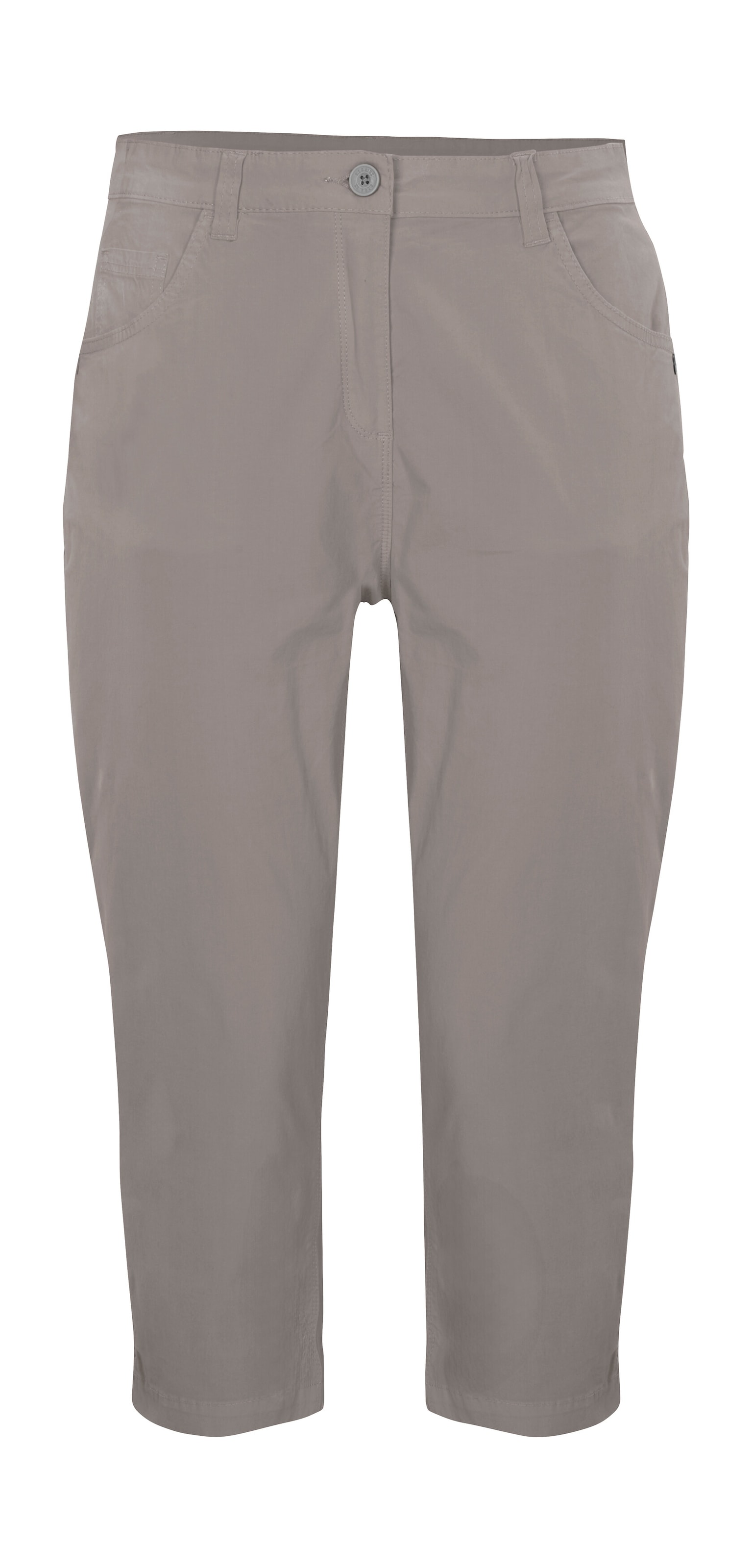 3/4-Hose "GS 15 WMN PNTS GOTS", Damen, Gr. 40, Normalgrößen, grau, Obermaterial: 98% Baumwolle, 2% Elasthan;Futter: 100% Baumwolle, G.I.G.A. DX BY KILLTEC, Hosen, Caprihose aus Bio-Baumwolle, Comfort-Stretch, Autolock-Reißverschluss