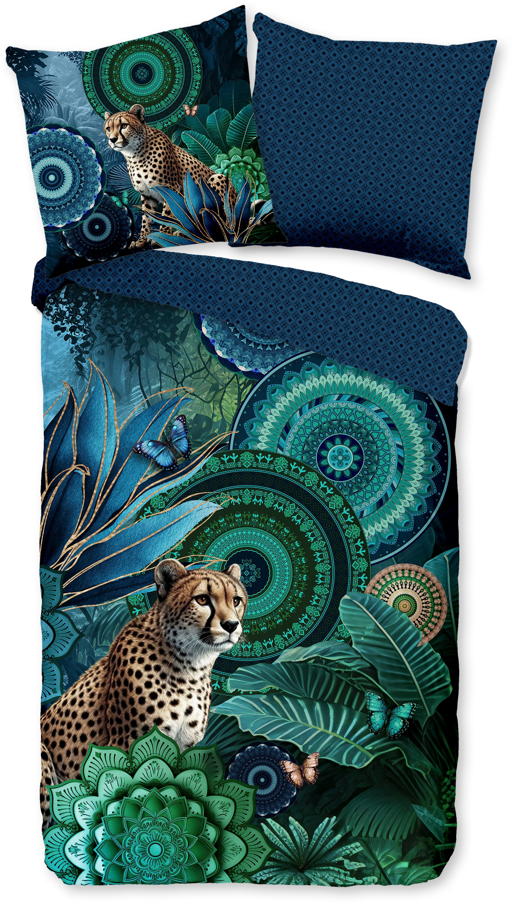 hip Wendebettwäsche "Nyah" 3 Stk. Satin, Reißverschluss, Wendeoptik, Mandal günstig online kaufen