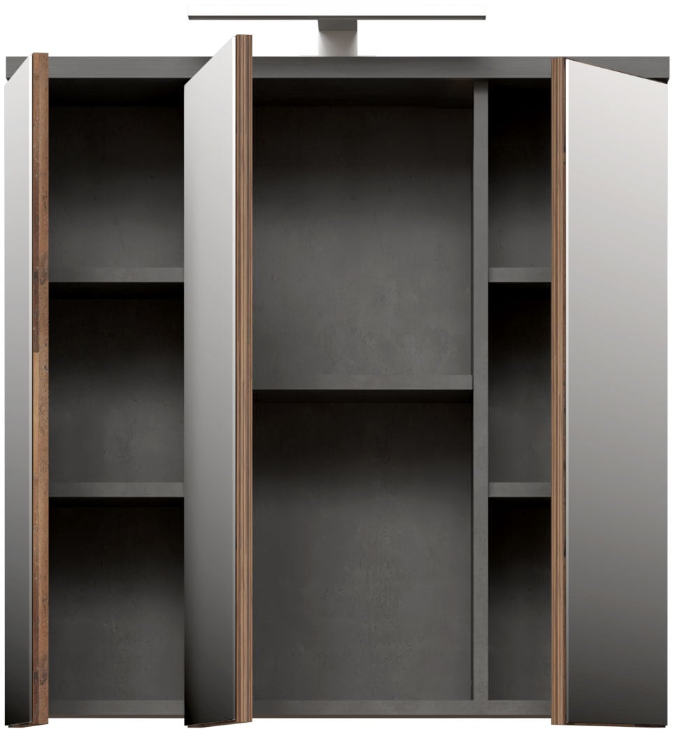 FORTE Spiegelschrank »Veris«, Spiegelhängeschrank, Beleuchtung, Stauraum