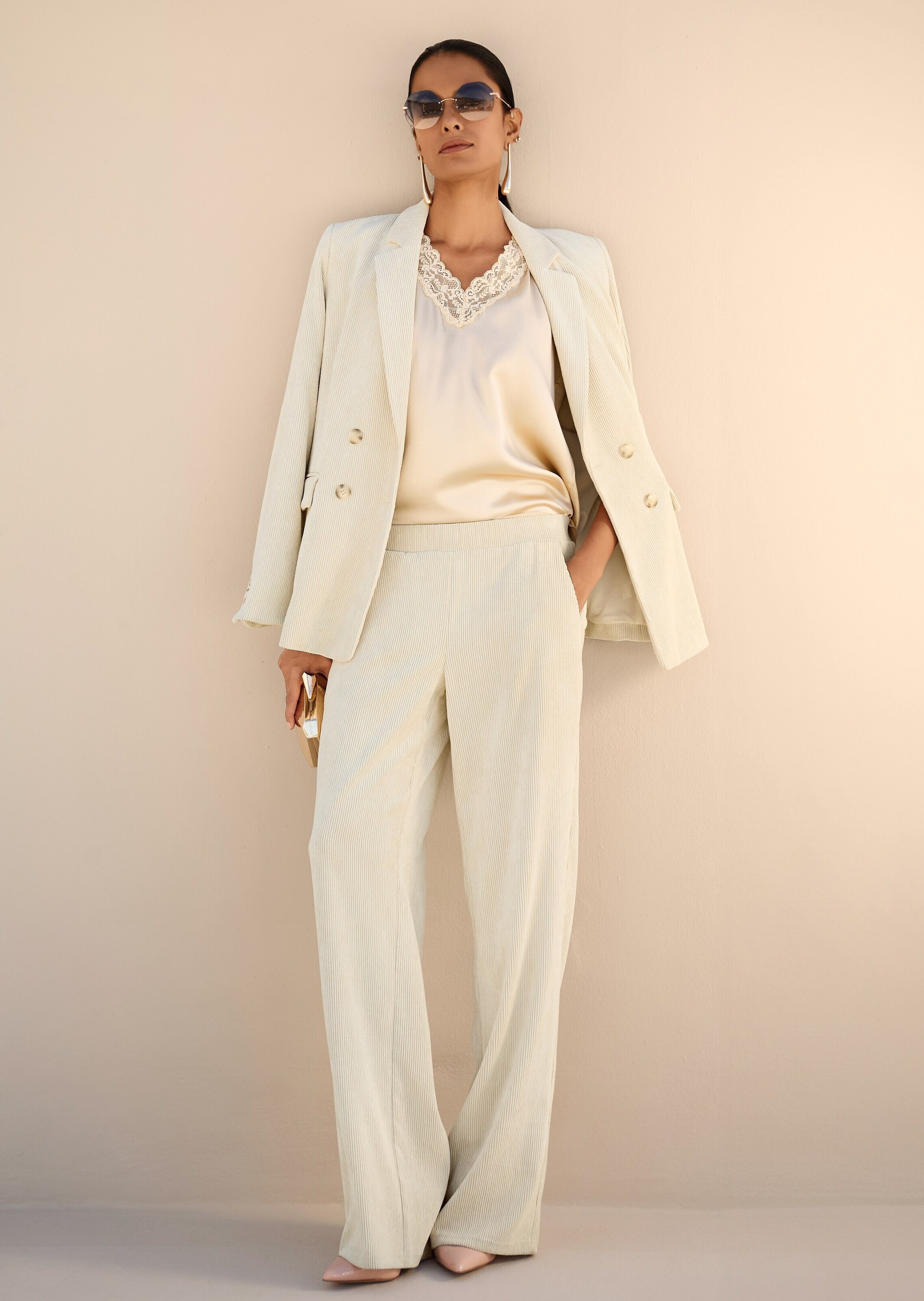 MADELEINE Schlupfhose »Cordhose Weite Cordhose mit elastischem Bund«