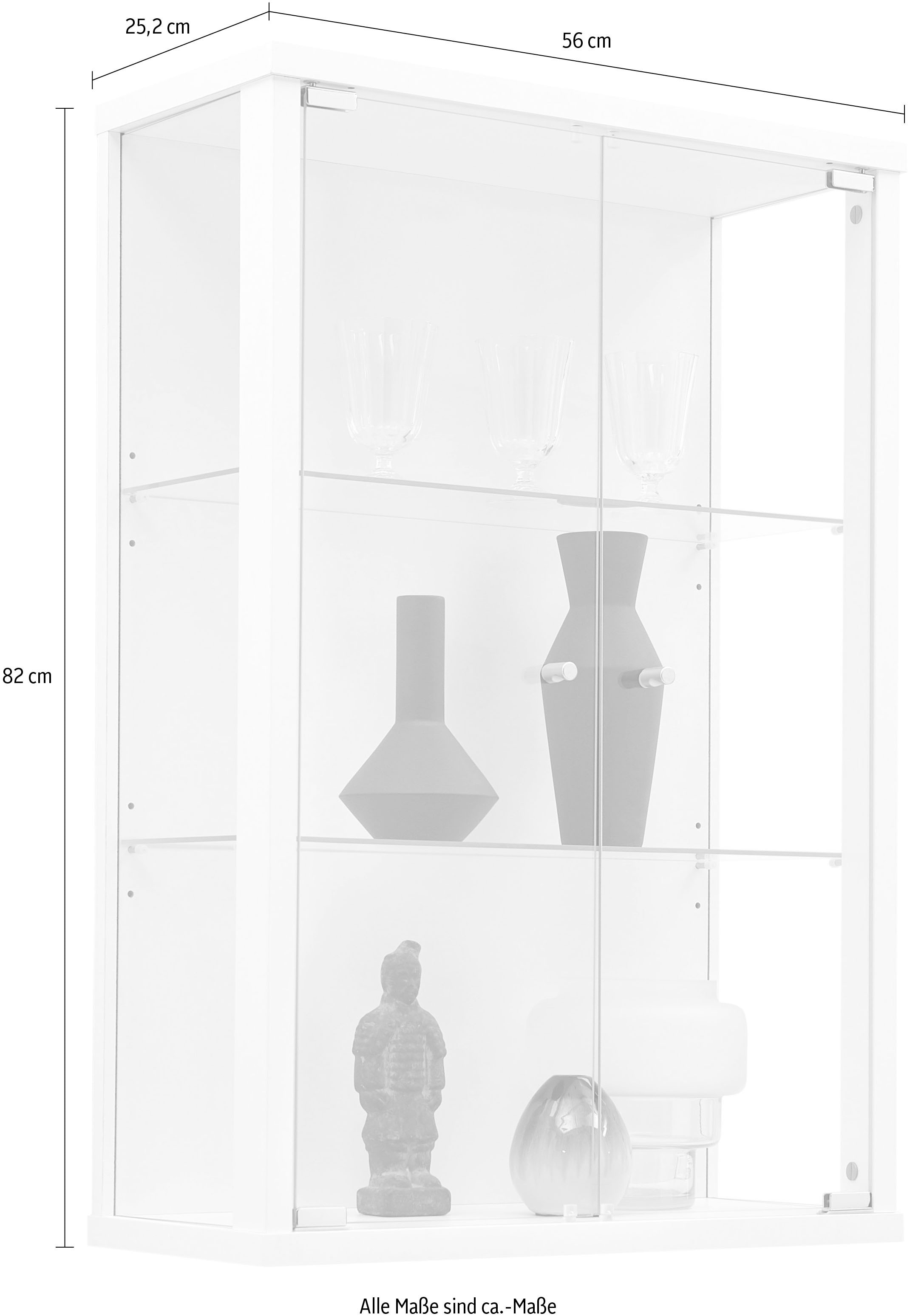 fif möbel Vitrine »OPTIMA«, Hängevitrine/Glasvitrine 2x Glastür,perfekt für Sammler,Sammlervitrine