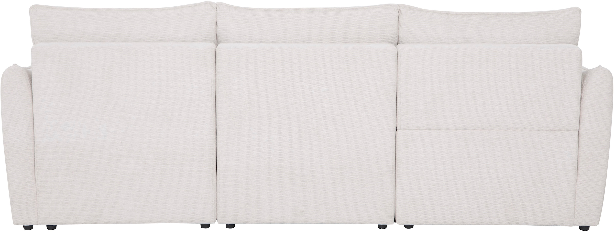 OTTO home Ecksofa »FEENY Schlafsofa (260 cm) elektr. Sitztiefenverstellung in 2 Sitzen« Sitze einzeln verstellbar, weicher Webstoff