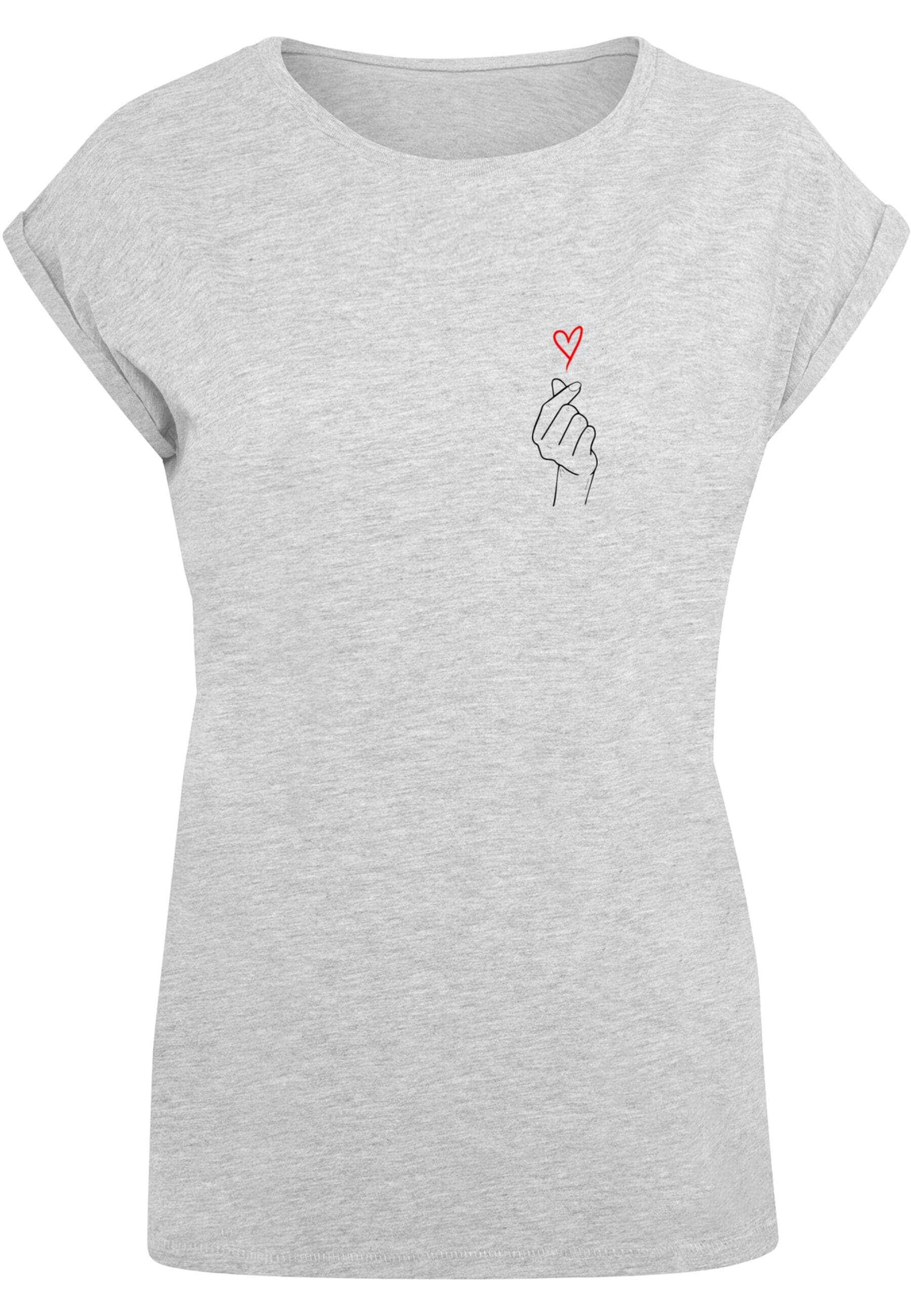 Merchcode T-Shirt "Merchcode Damen Ladies K Heart Extended Shoulder Tee", ( günstig online kaufen