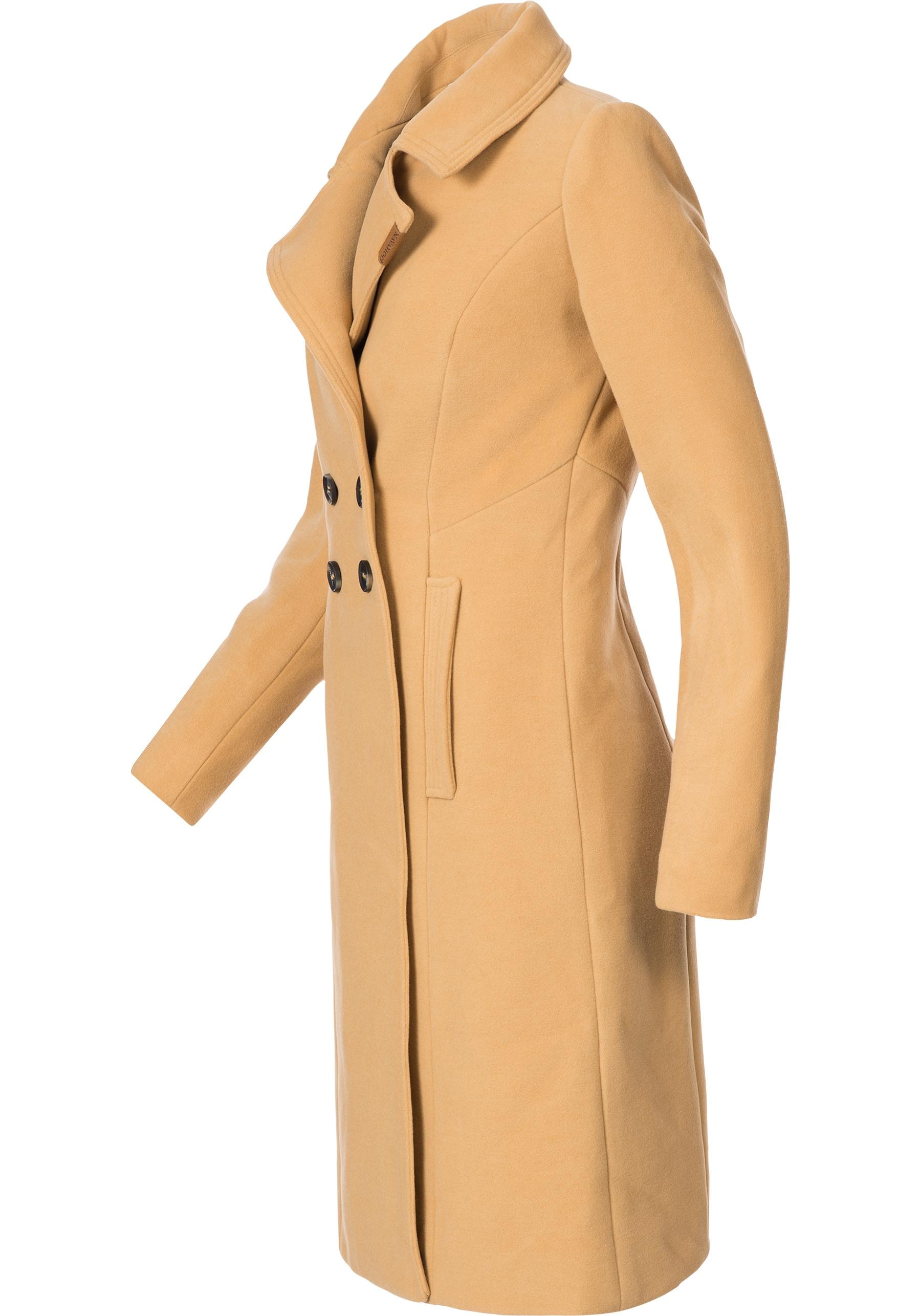 Navahoo Wintermantel »Wooly«, edler Damen Trenchcoat in Wollmantel-Optik
