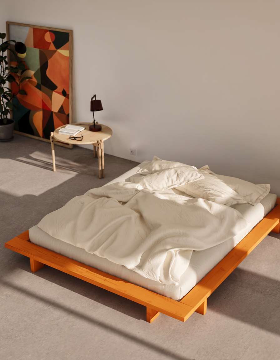 Karup Design Futonbett "Bettgestell JAPAN BED Futonbett aus FSC-zertifiziertem Massivholz" Mit Lattenrost, zeitlos, bequem & in mehreren Farben und Größen erhältlich