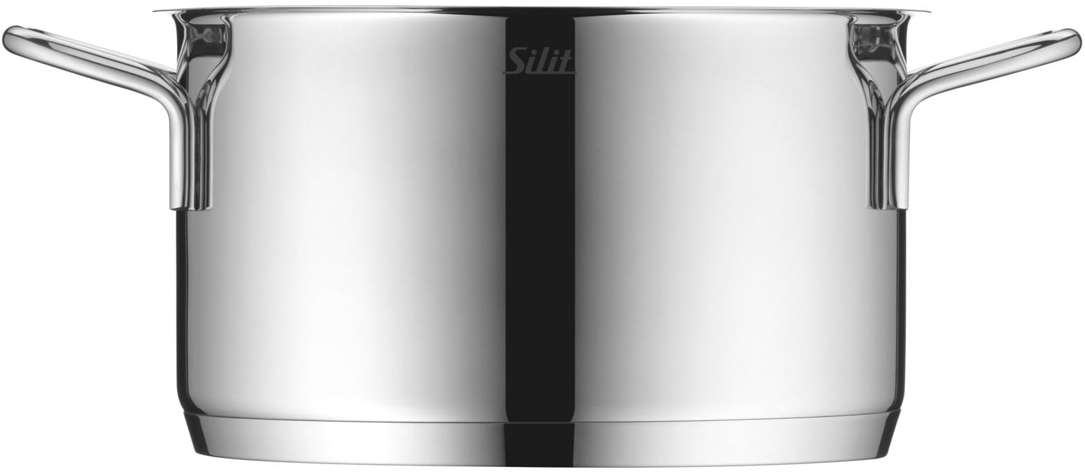 Silit Kochtopf »Extra Cook, mit Glasdeckel«, Edelstahl 18/10, (2 tlg.), SiliTherm Universalboden, induktionsgeeignet, spülmaschinengeeignet