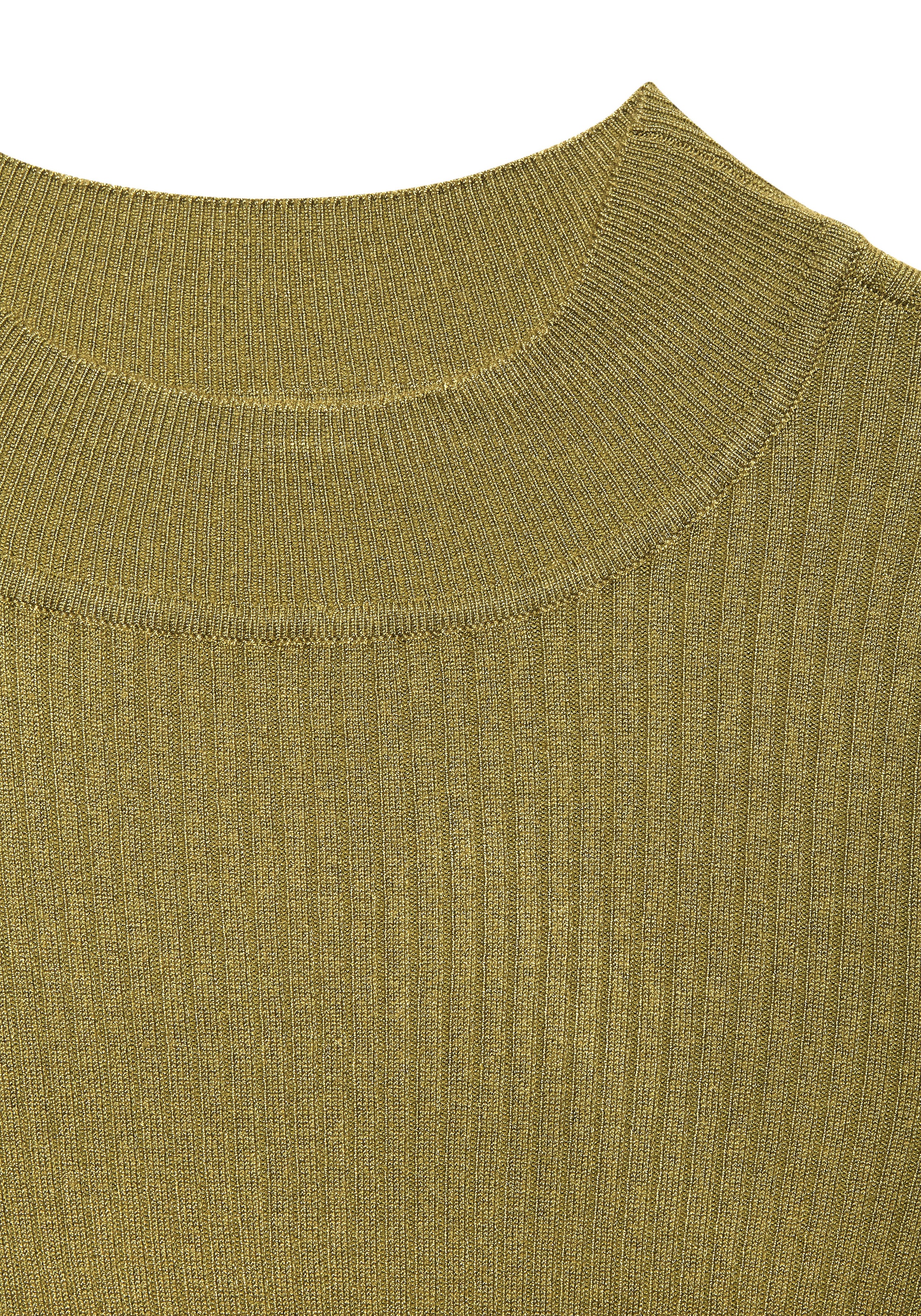 LASCANA Kurzarmpullover, mit Rippstruktur, figurbetonter Strickpullover, Basic