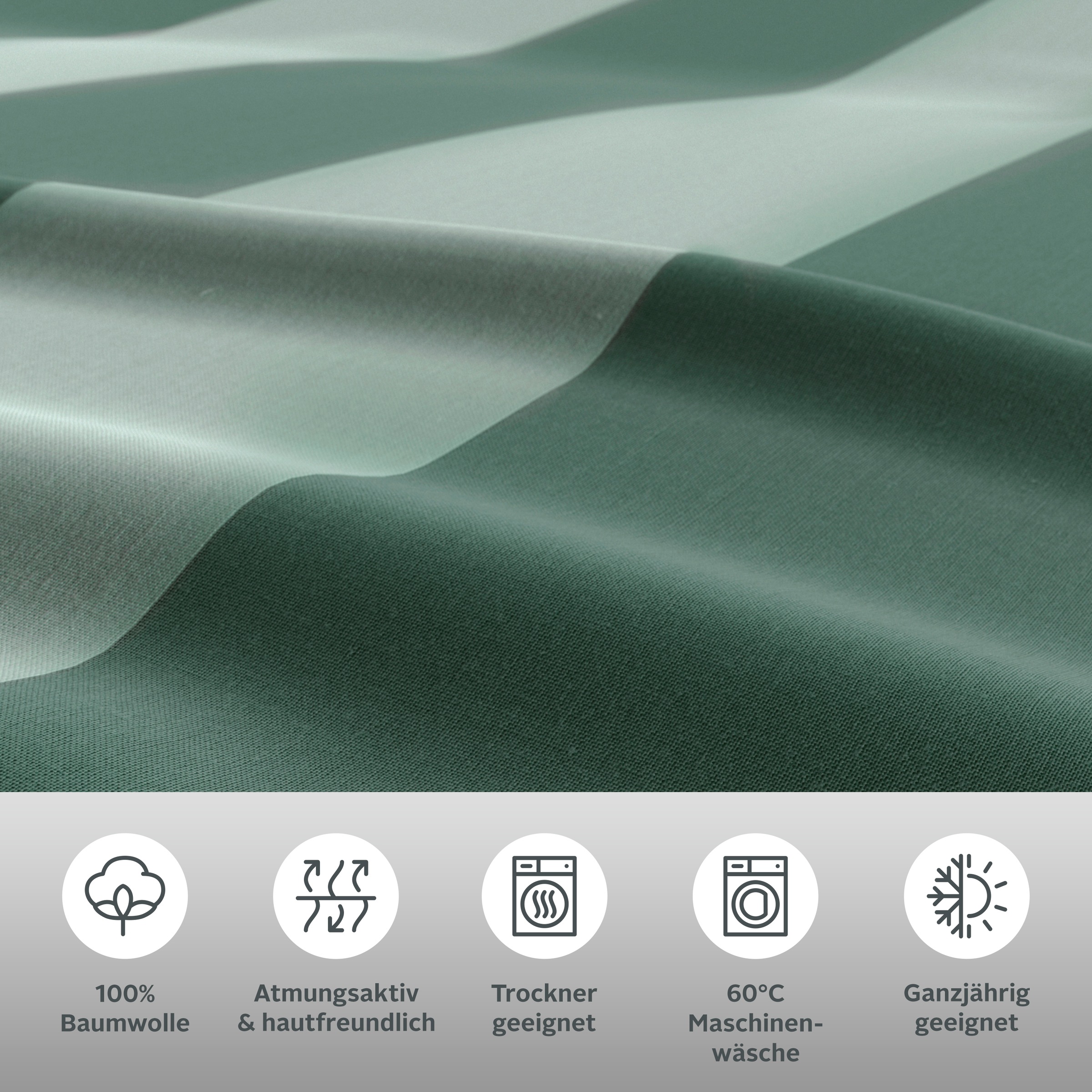 Thumbnail - Home affaire Bettwäsche "Sari" 3 tlg. in verschiedenen Qualitäten, maritime Bettwäsche mit Streifen