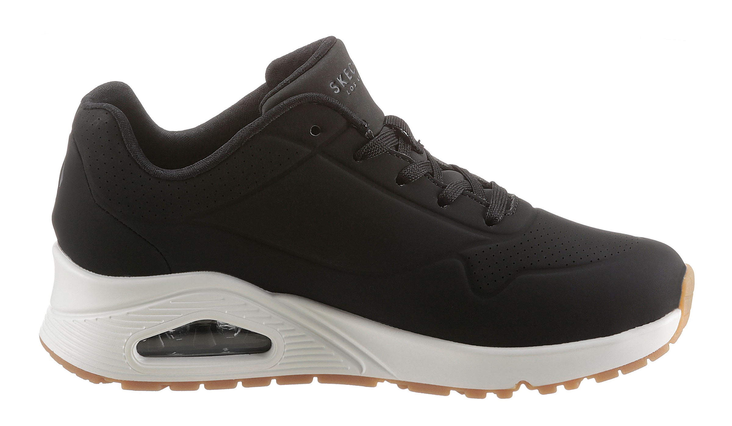 Skechers Wedgesneaker »Uno - Stand on Air«, Freizeitschuh, Halbschuh, Schnürschuh mit feiner Perforation