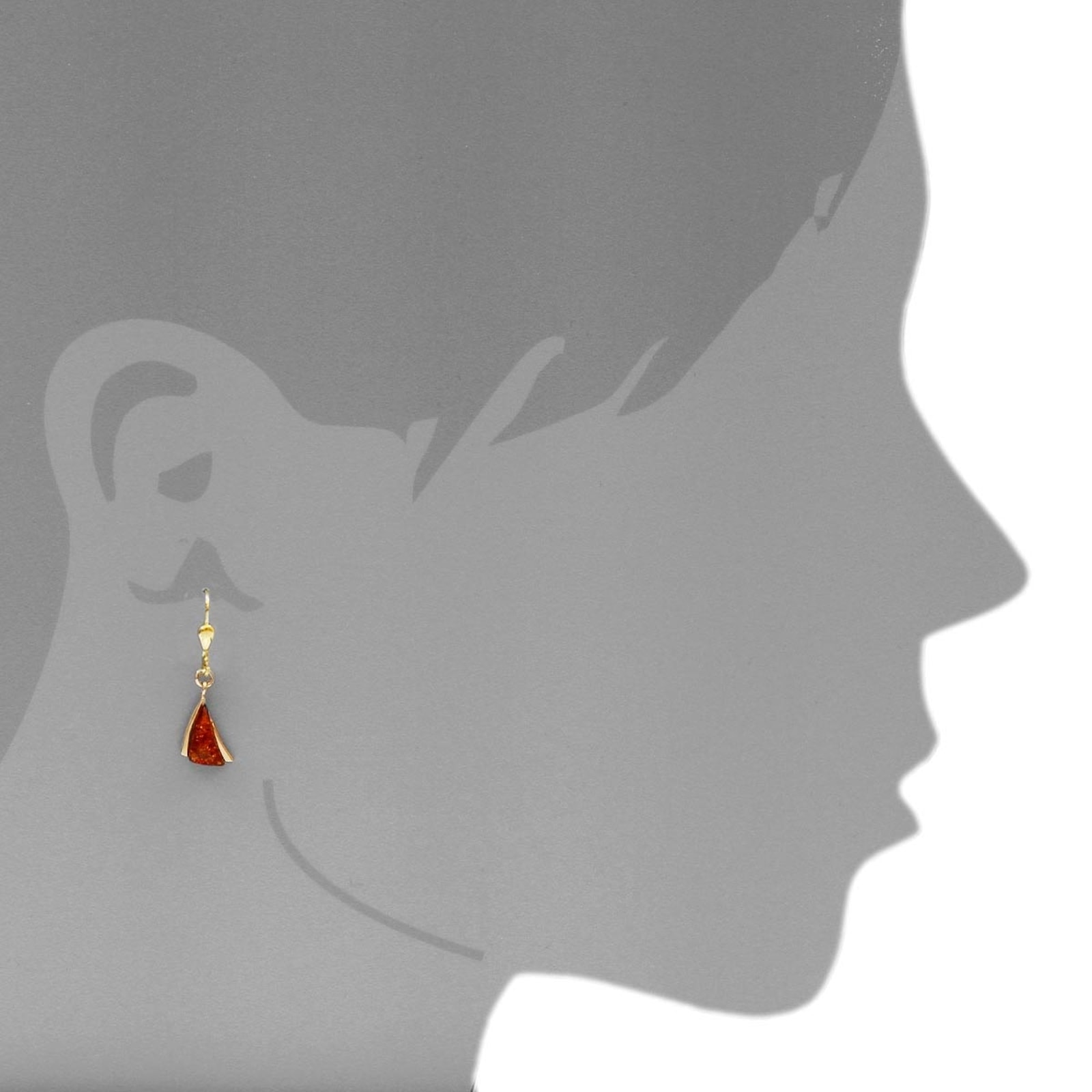 OSTSEE-SCHMUCK Paar Ohrhänger »- Imke - Gold 333/000 - Bernstein«