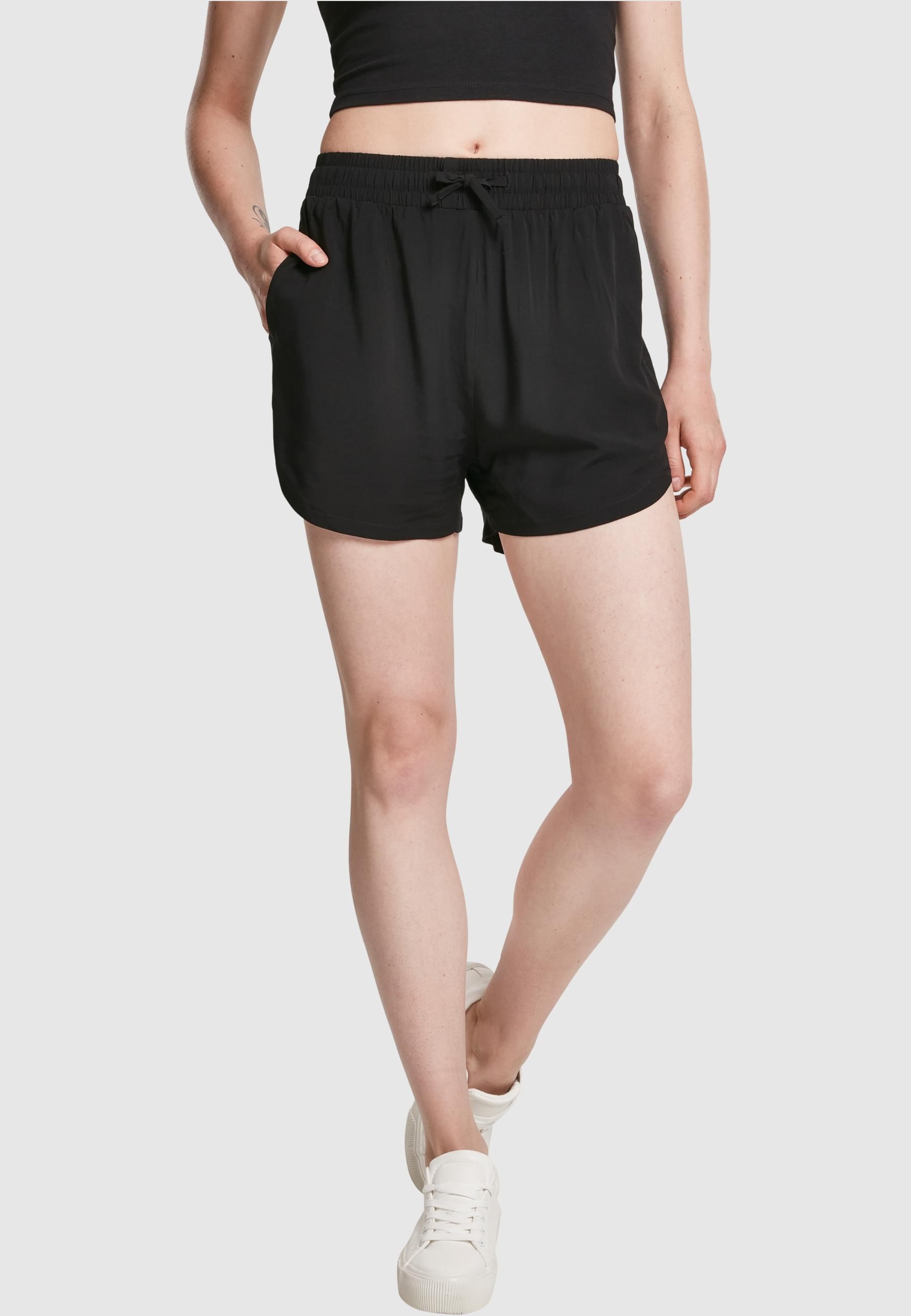URBAN CLASSICS Stoffhose »Urban Classics Damen Ladies Viscose Resort Shorts«, (1 tlg.)