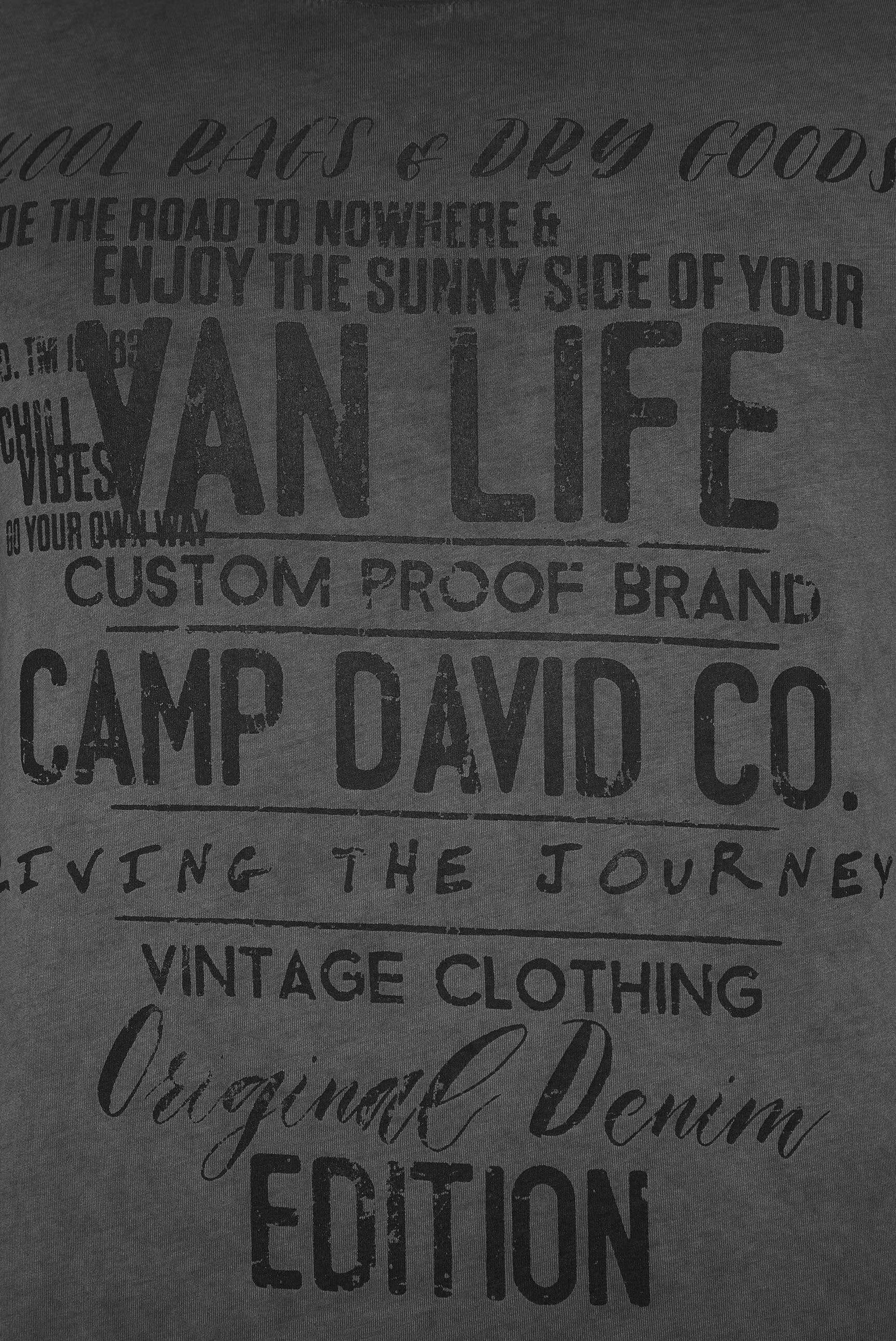 CAMP DAVID Rundhalsshirt, aus Baumwolle