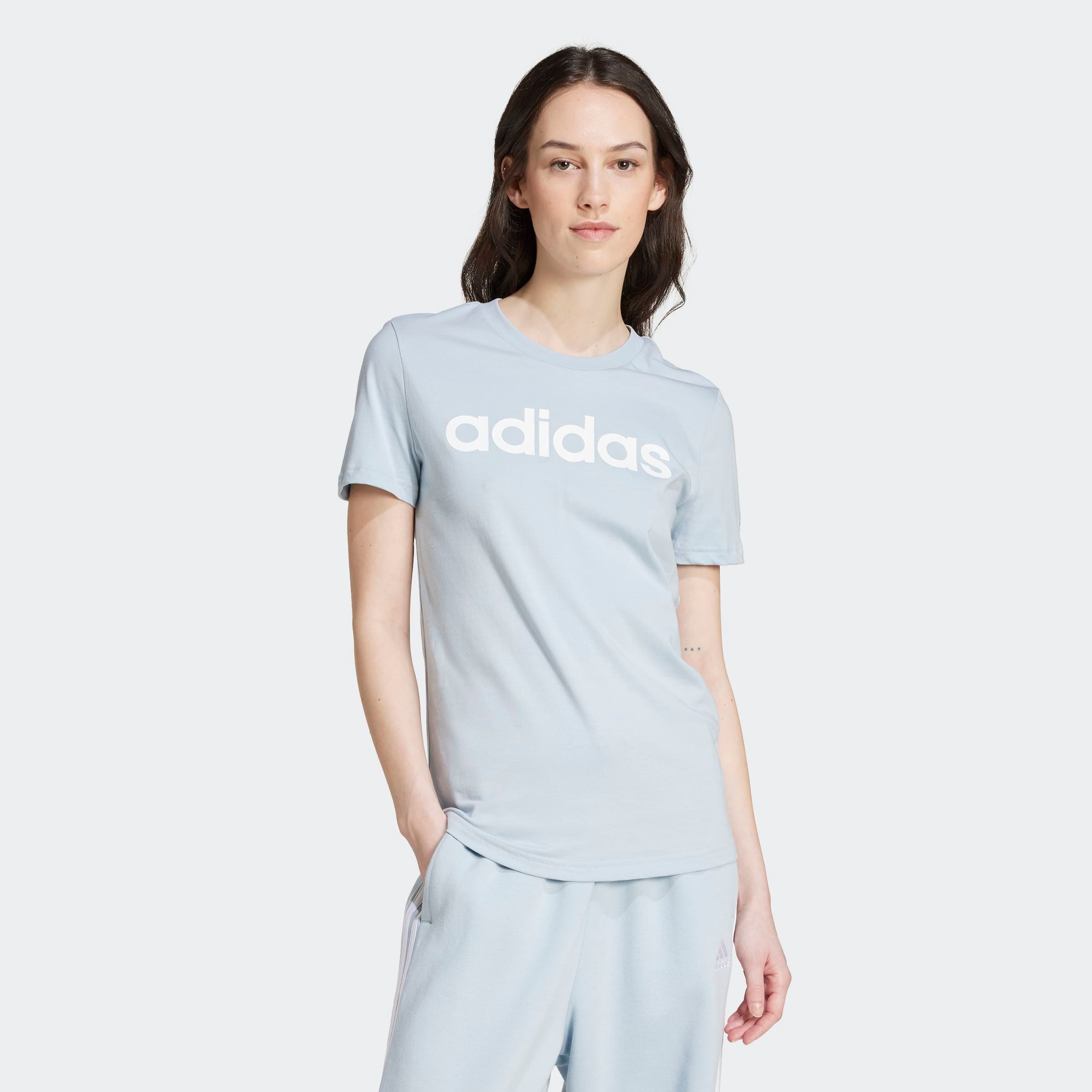 adidas Sportswear T-Shirt "ESSENTIALS SLIM- MIT LOGO" günstig online kaufen