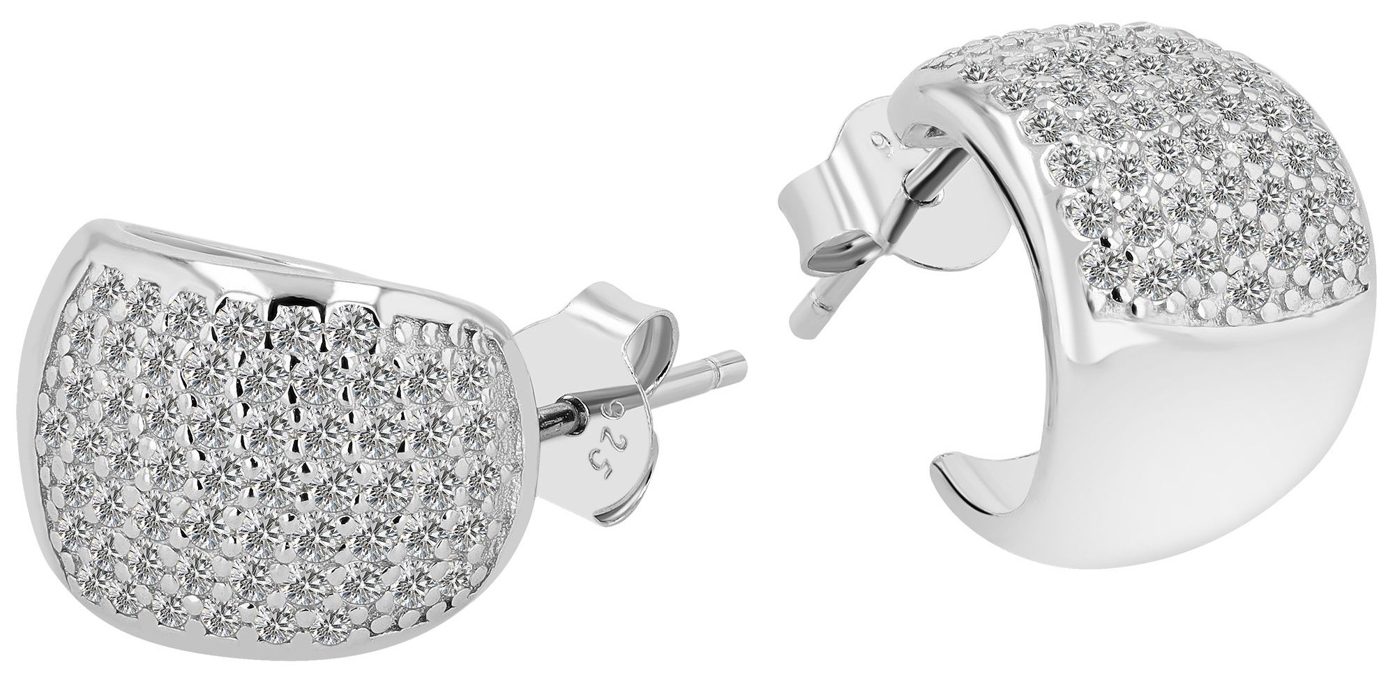 Adelia´s Paar Ohrhänger "Damen Ohrringe – Ohrstecker aus 925 Silber mit Zir günstig online kaufen