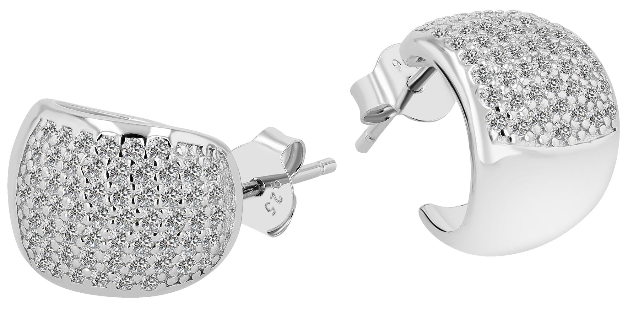 Adelia´s Paar Ohrhänger "Ohrringe – Ohrstecker aus 925 Silber mit Zirkonia" Perfekt als Geschenk für besondere Menschen