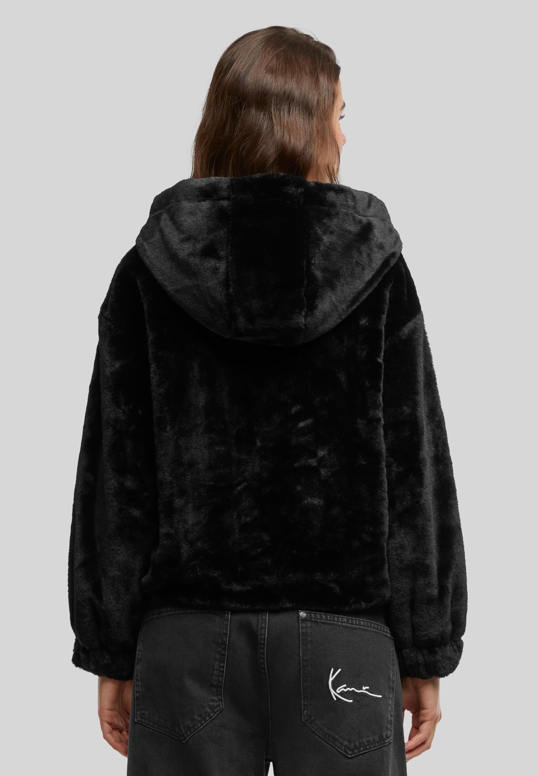 Karl Kani Sweatjacke »Karl Kani Metal Signature Vegan Fur Zip Hoodie Jacket«