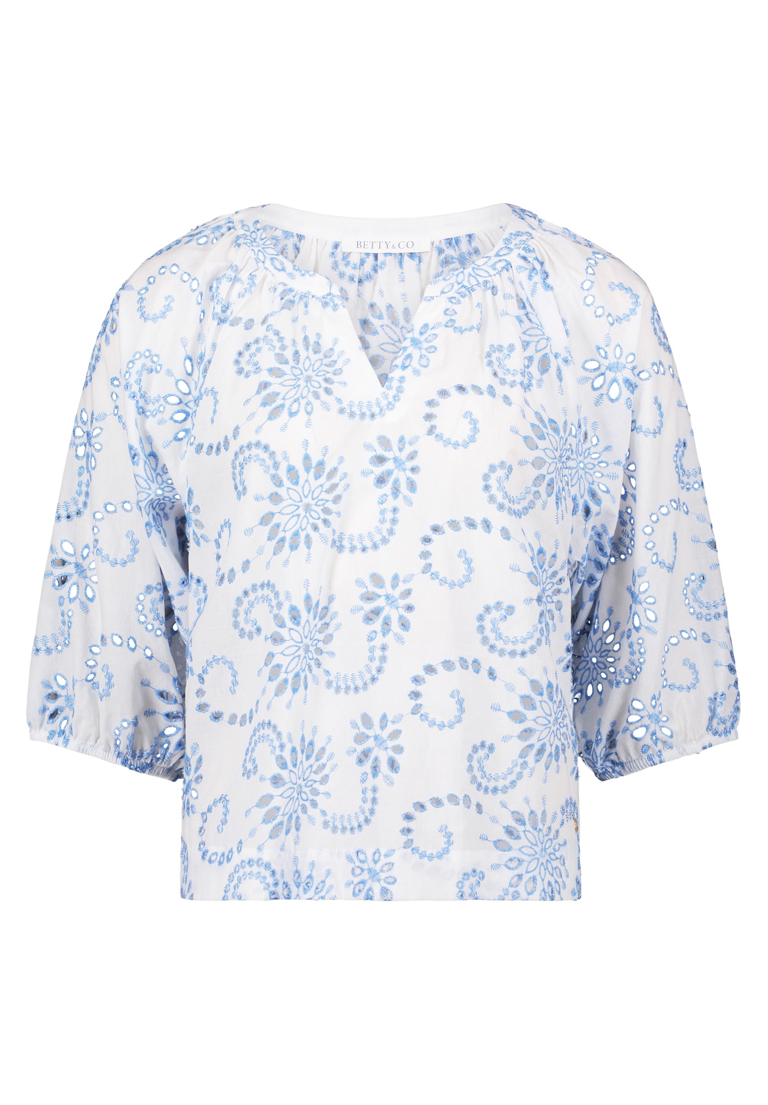 Betty&Co Schlupfbluse "Damen mit Stickerei" günstig online kaufen
