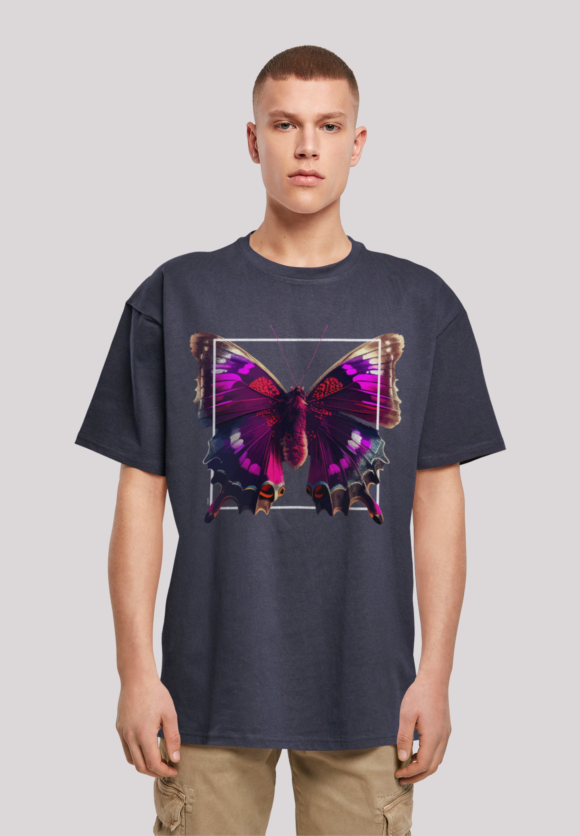 F4NT4STIC T-Shirt »Pink Schmetterling OVERSIZE | BAUR kaufen TEE«, Angabe ▷ Keine