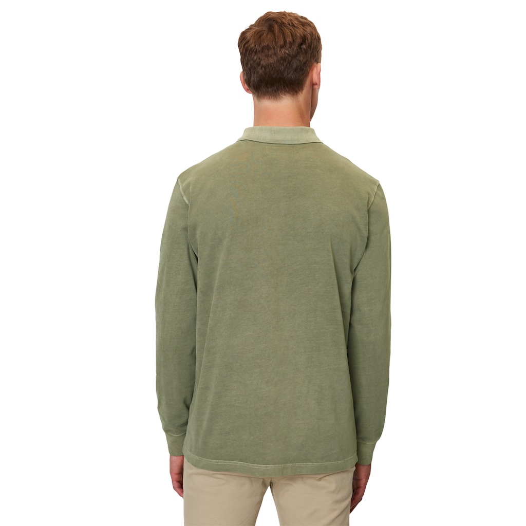 Marc O'Polo Langarm-Poloshirt »aus reiner Bio-Baumwolle«