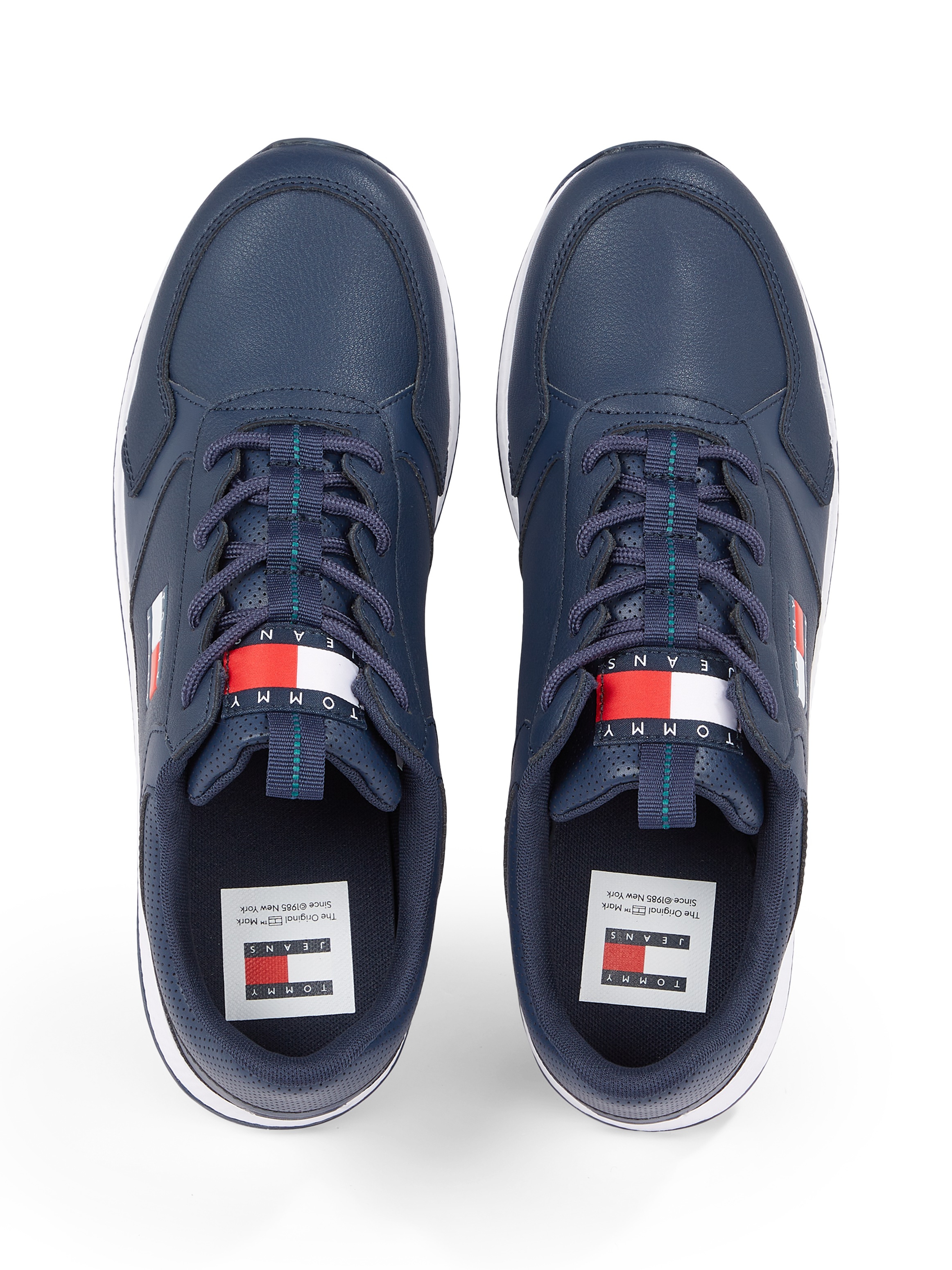 Tommy Jeans Keilsneaker »TOMMY JEANS FLEXI RUNNER«, Freizeitschuh, Halbschuh, Schnürschuh mit seitlicher Logoflagge