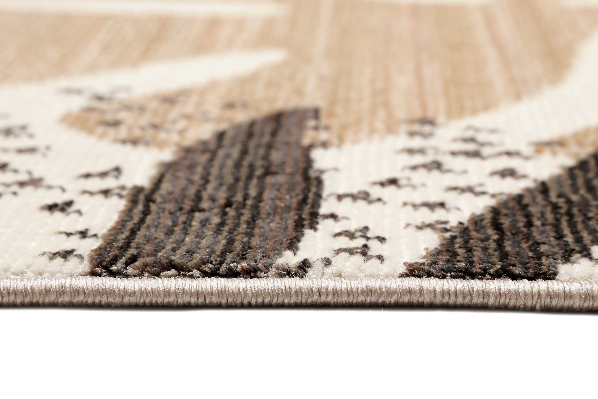 Esprit Teppich »Florence ESP-21077«, rechteckig, 7 mm Höhe, Moderner Designteppich mit Fransen, Dschungel, Wohnzimmer