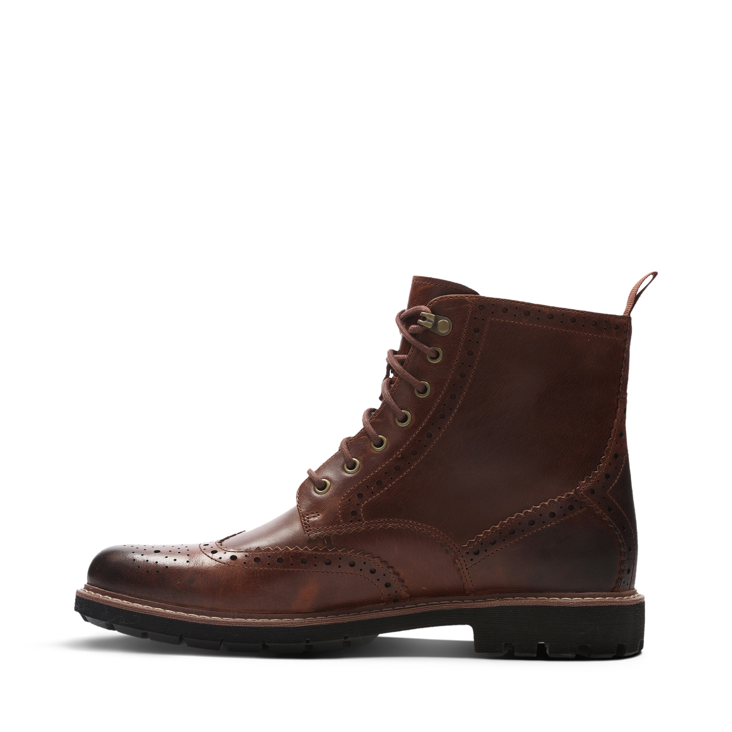 Clarks Schnürstiefel »Batcombe Lord«, Budapester, Brogue, Business Stiefel mit Lyralochung