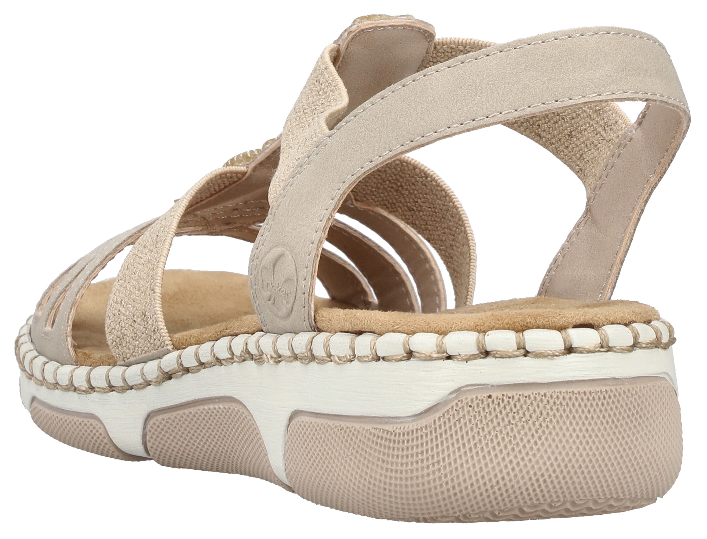 Rieker Sandale  Sommerschuh, Urlaubsschuh, Schlupfschuh mit seitlichen Gummizügen