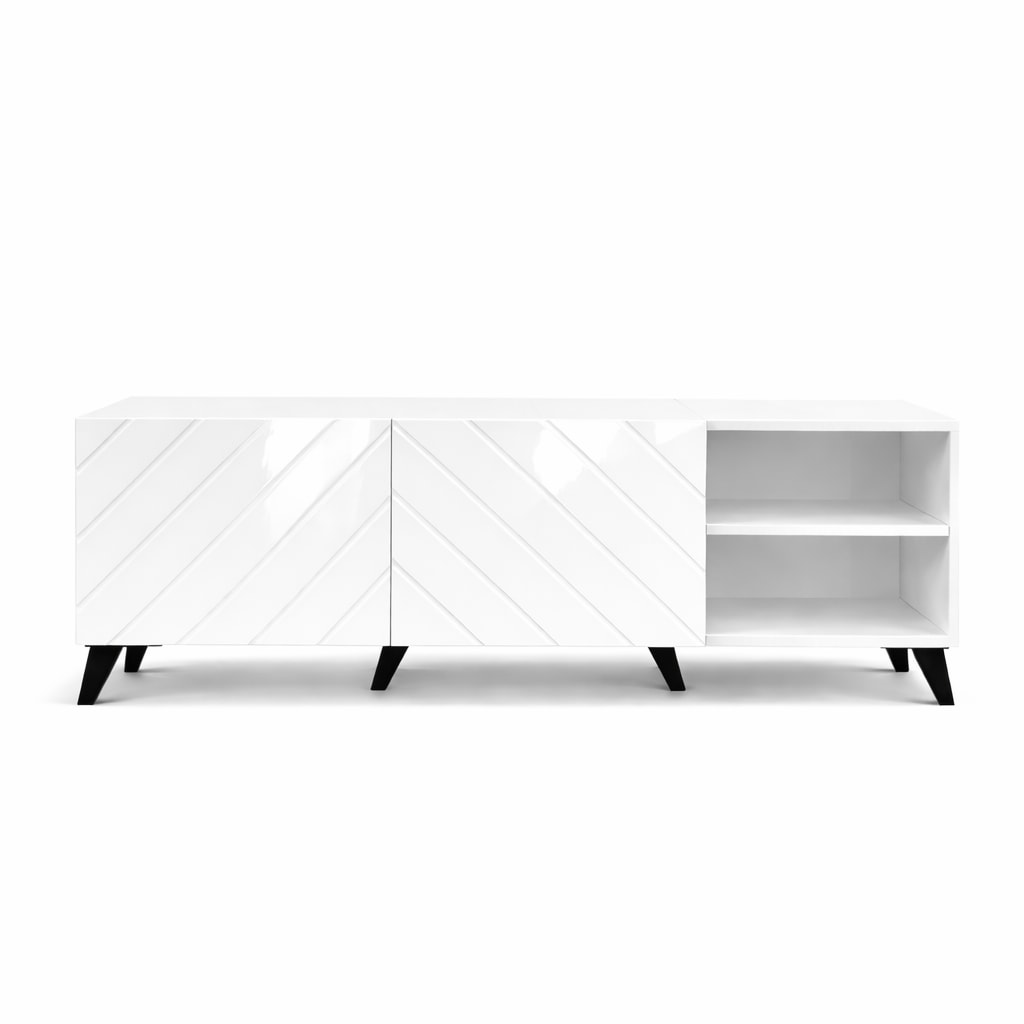 OTTO home Lowboard »HOLLY 1.5, TV-Board, TV-Kommode, TV-Schrank, TV-Unterschrank, TV-Möbel« Modernes lackiertes Hochglanz TV-Board, grifflos, Breite 150 cm