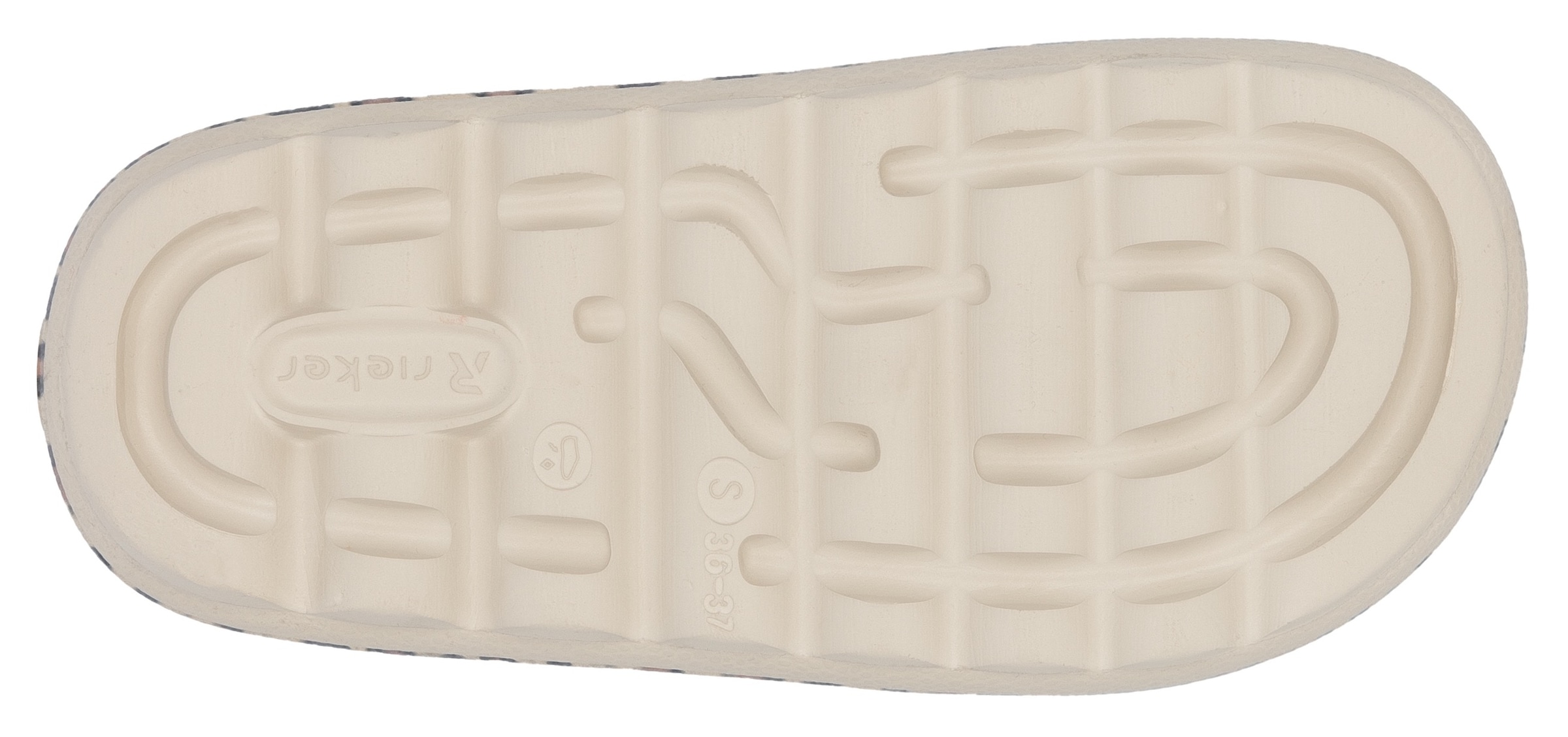 RIEKER Sport Pantolette, Sommerschuh, Strandschuh, Hausschuh mit zwei verstellbaren Schnallen