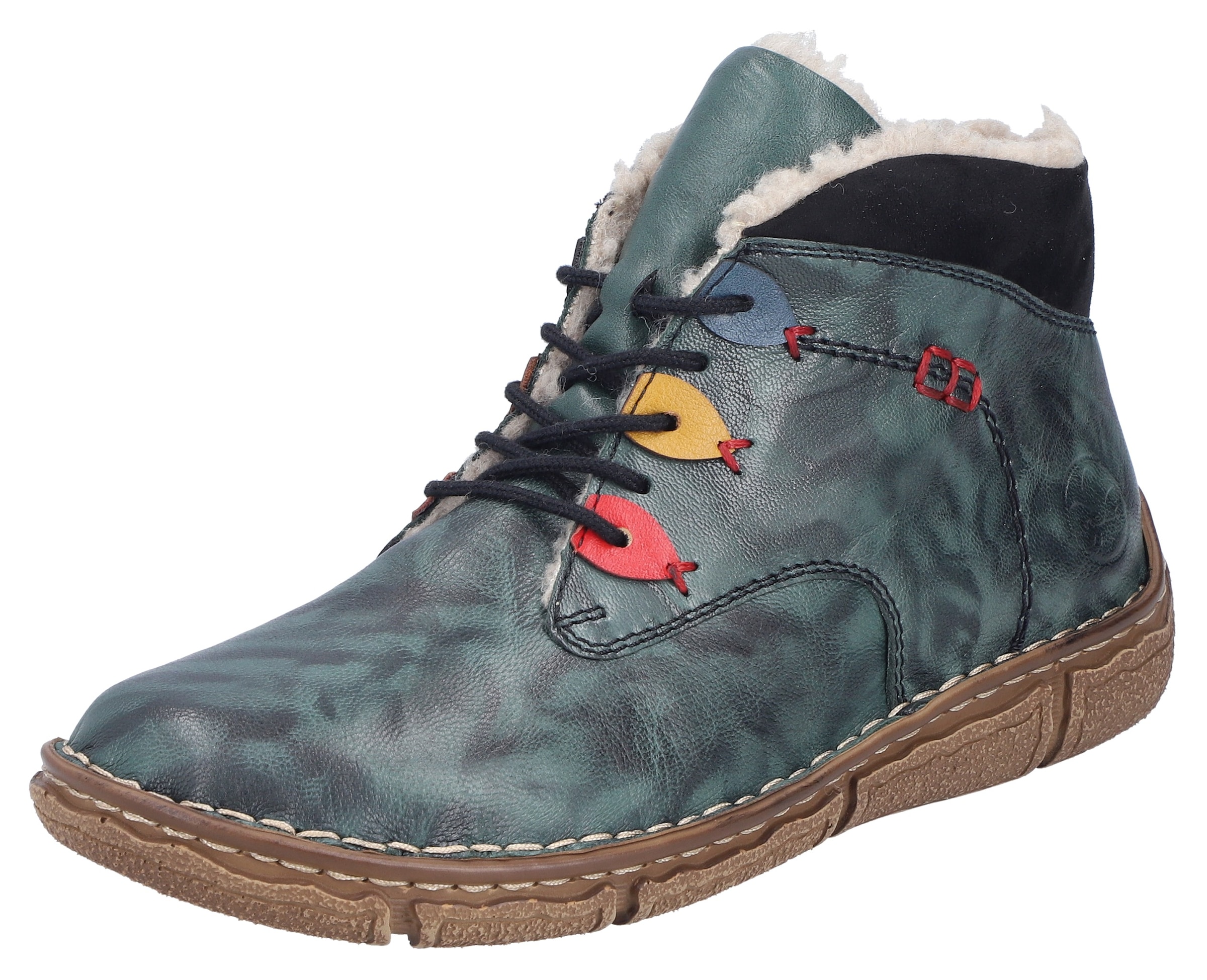 Rieker Winterboots, Schnürboots, Stiefelette mit gepolstertem Schaftrand günstig online kaufen