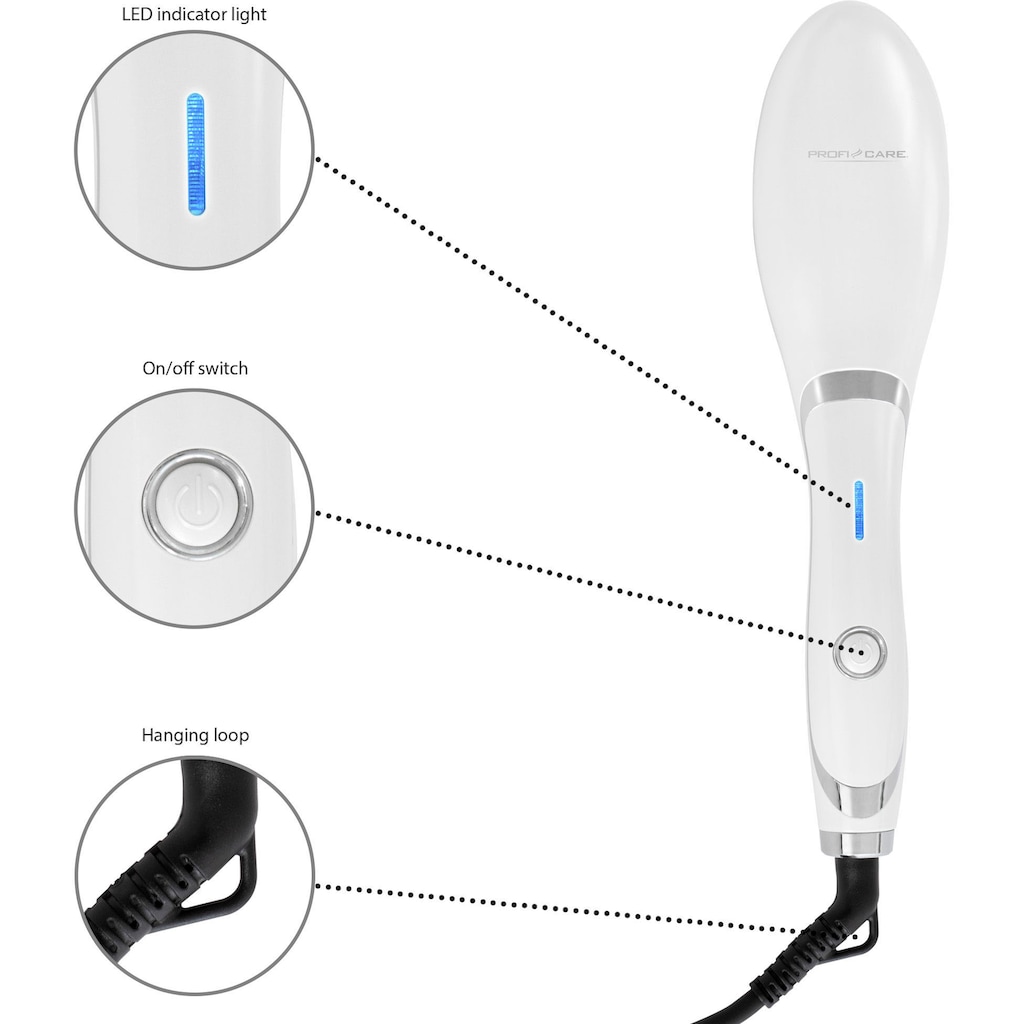 ProfiCare Haarglättbürste »PC-GB 3021«, Ionen-Technologie