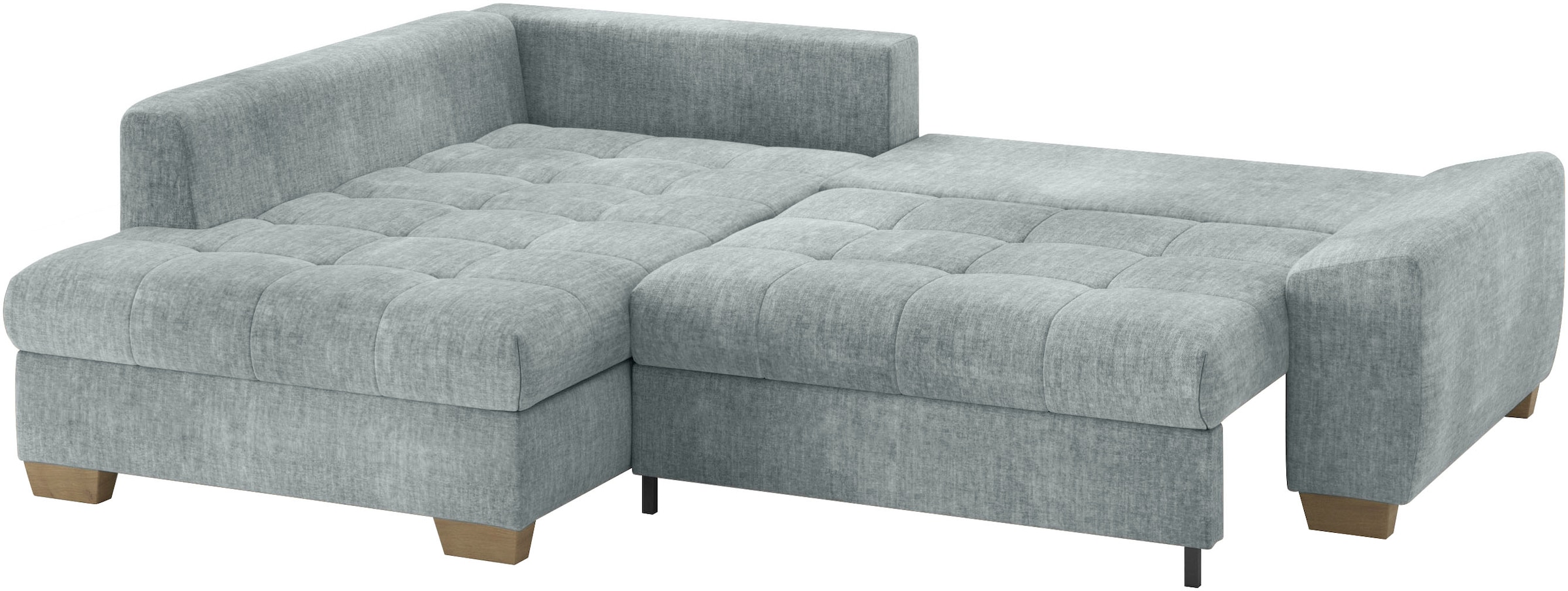 Mr. Couch Ecksofa »Nikita II, L-Form«, Wahlweise mit Bettfunktion, Bettkasten & RGB-LED-Beleuchtung