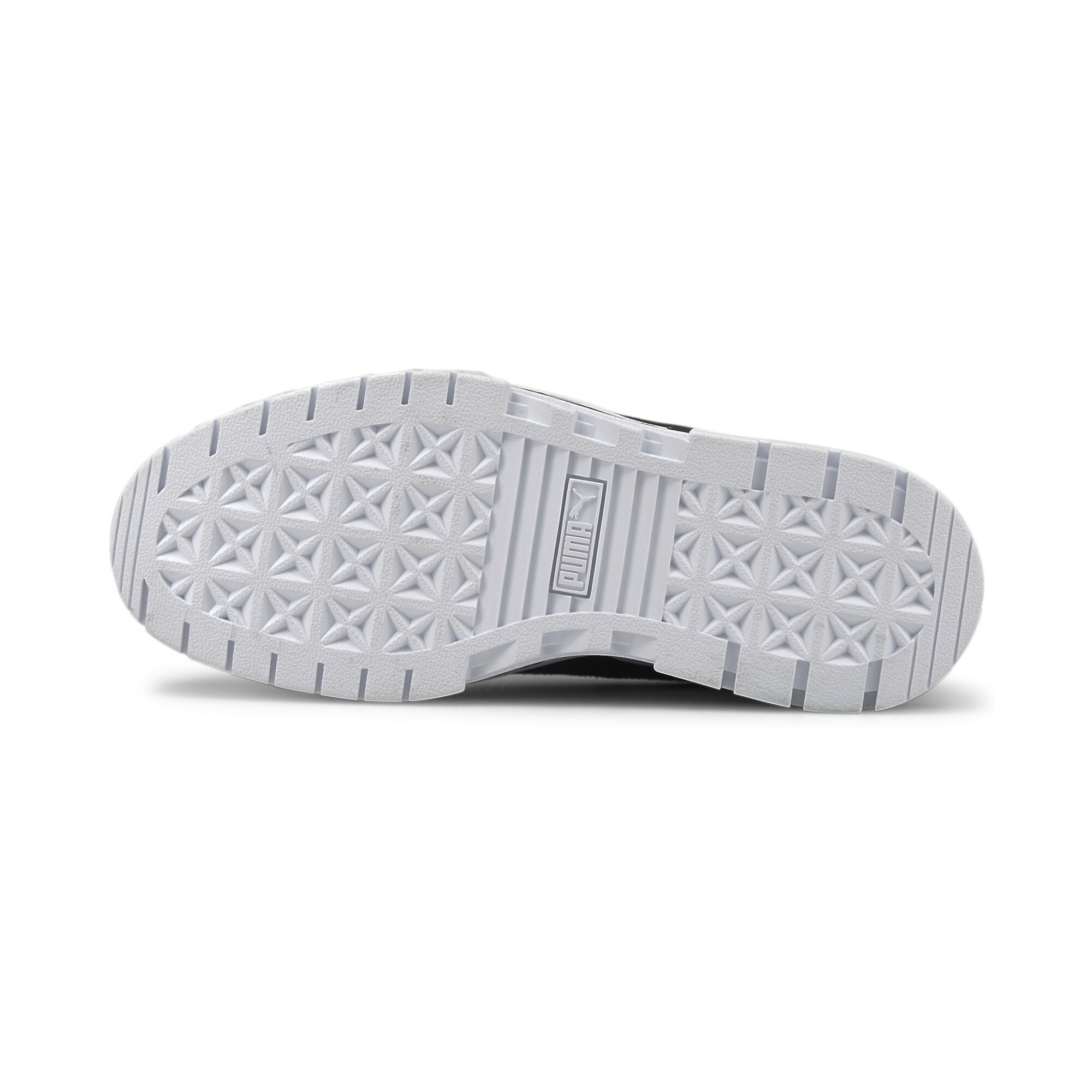Sneaker PUMA "Mayze Sneakers Damen", Damen, Gr. 40, schwarz-weiß (weiß schwarz), Obermaterial: Textil, Synthetik, Kuhleder; Futter: Textil; Innensohle: Textil; Laufsohle: TR (Thermoplastischer Gummi), Schuhe Sneaker 6