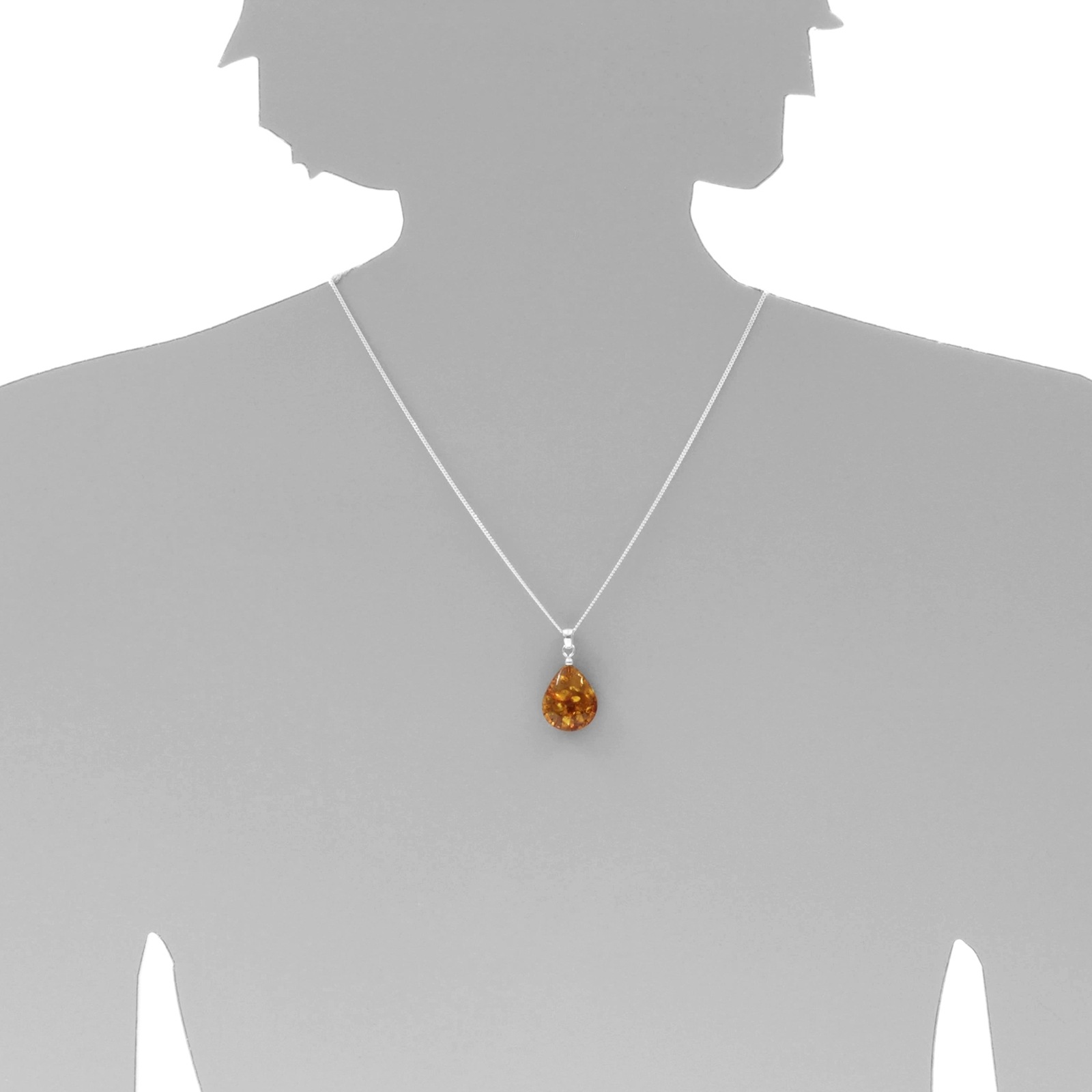 Ostsee-Schmuck Drop Pendant Silver 925 45cm 2