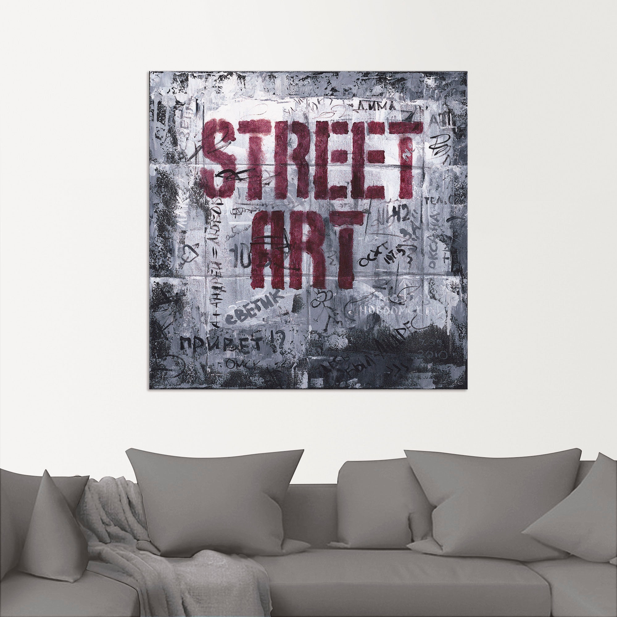 Artland Wandbild »Street Art - Straßenkunst«, Sprüche & Texte, (1 St.), als Alubild, Outdoorbild, Leinwandbild in verschied. Größen