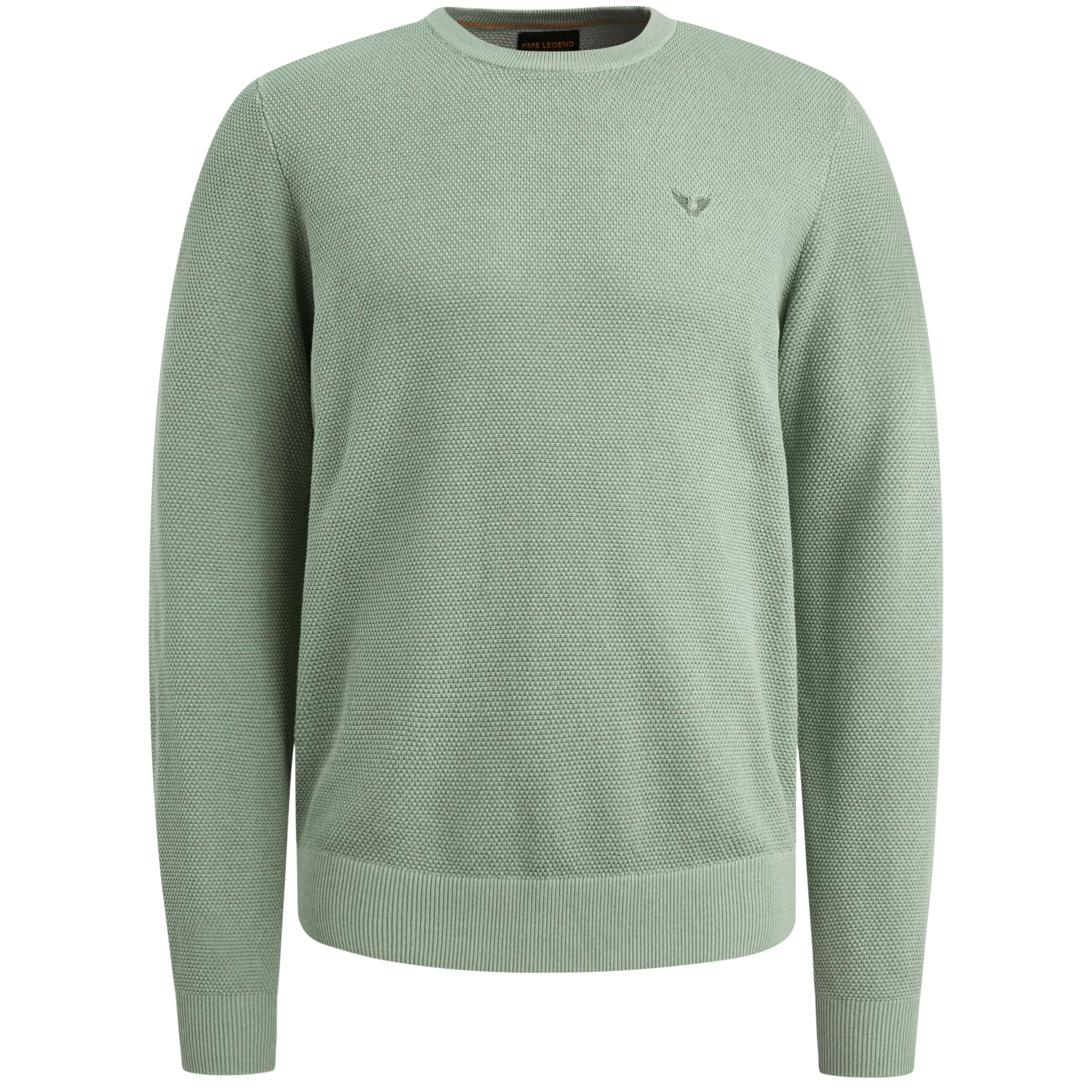 PME LEGEND Rundhalspullover mit Logo Stickerei