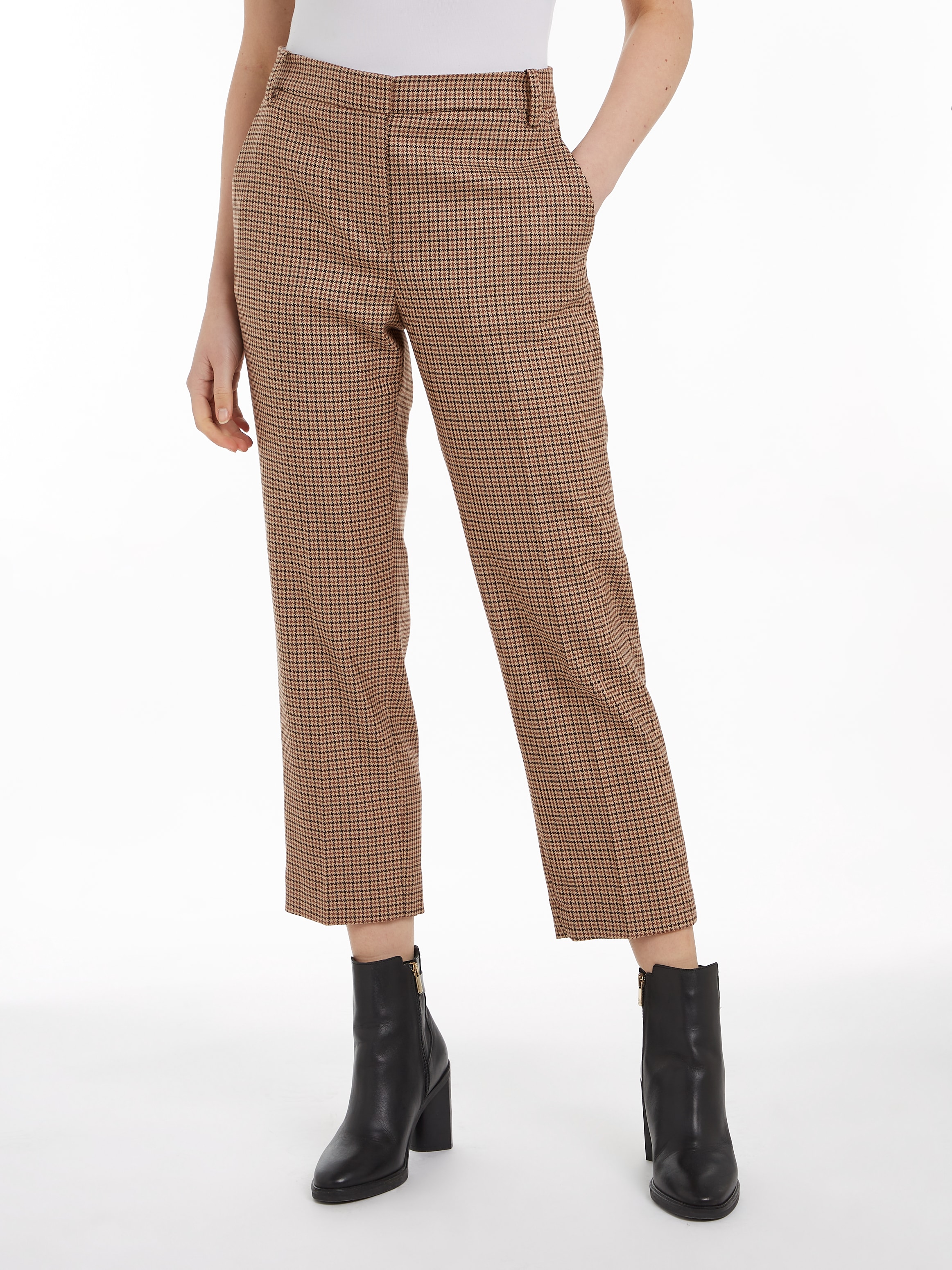 Tommy Hilfiger Webhose "CORE CHECK SLIM STRAIGHT PANT", im Karodessin günstig online kaufen