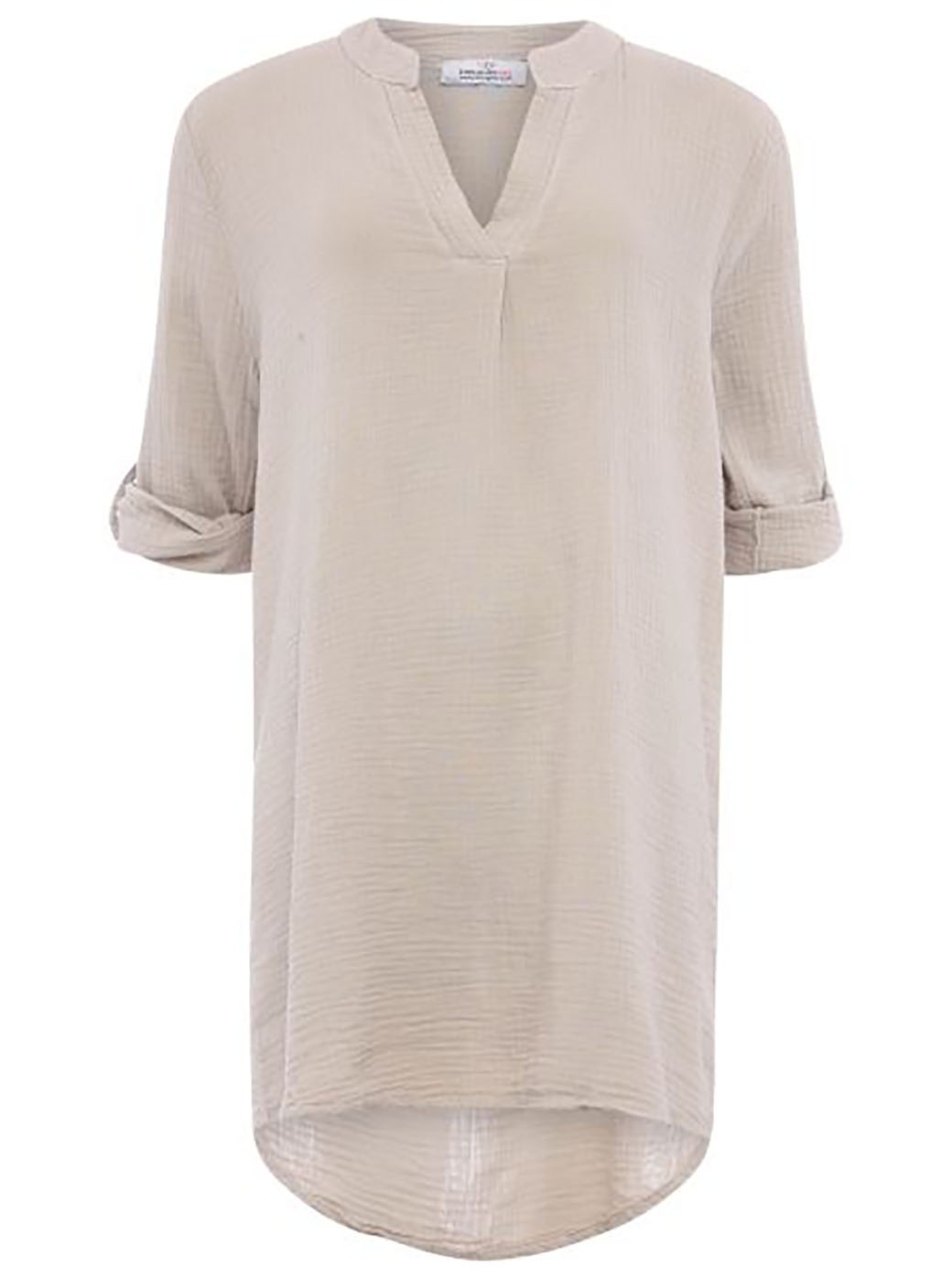 Zwillingsherz Kurzarmbluse "Rom" verlängerte Rückenpartie, V-Neck, günstig online kaufen
