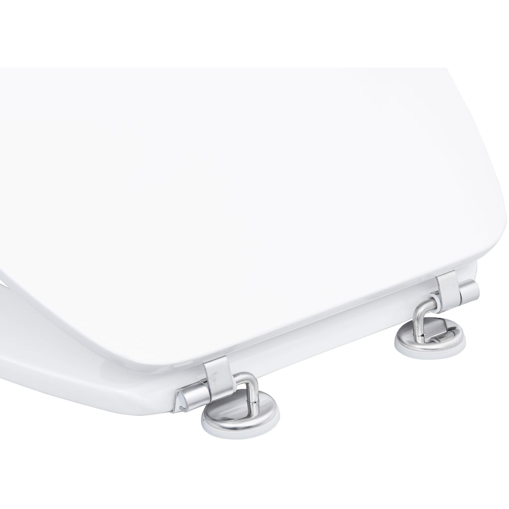 CORNAT WC-Sitz »Klassisch weißer Look - Hochwertig Holzkern - Komfortables Sitzgefühl«