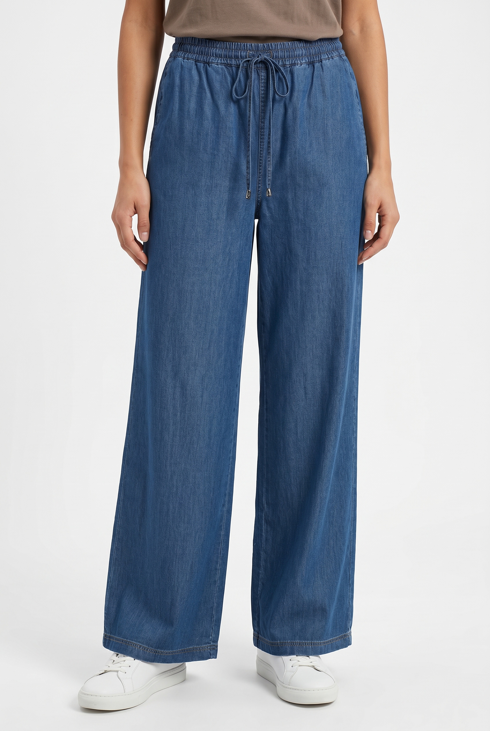 BOSS ORANGE Schlupfhose "Tanella Premium Damenmode" Wide Leg, Denim Look