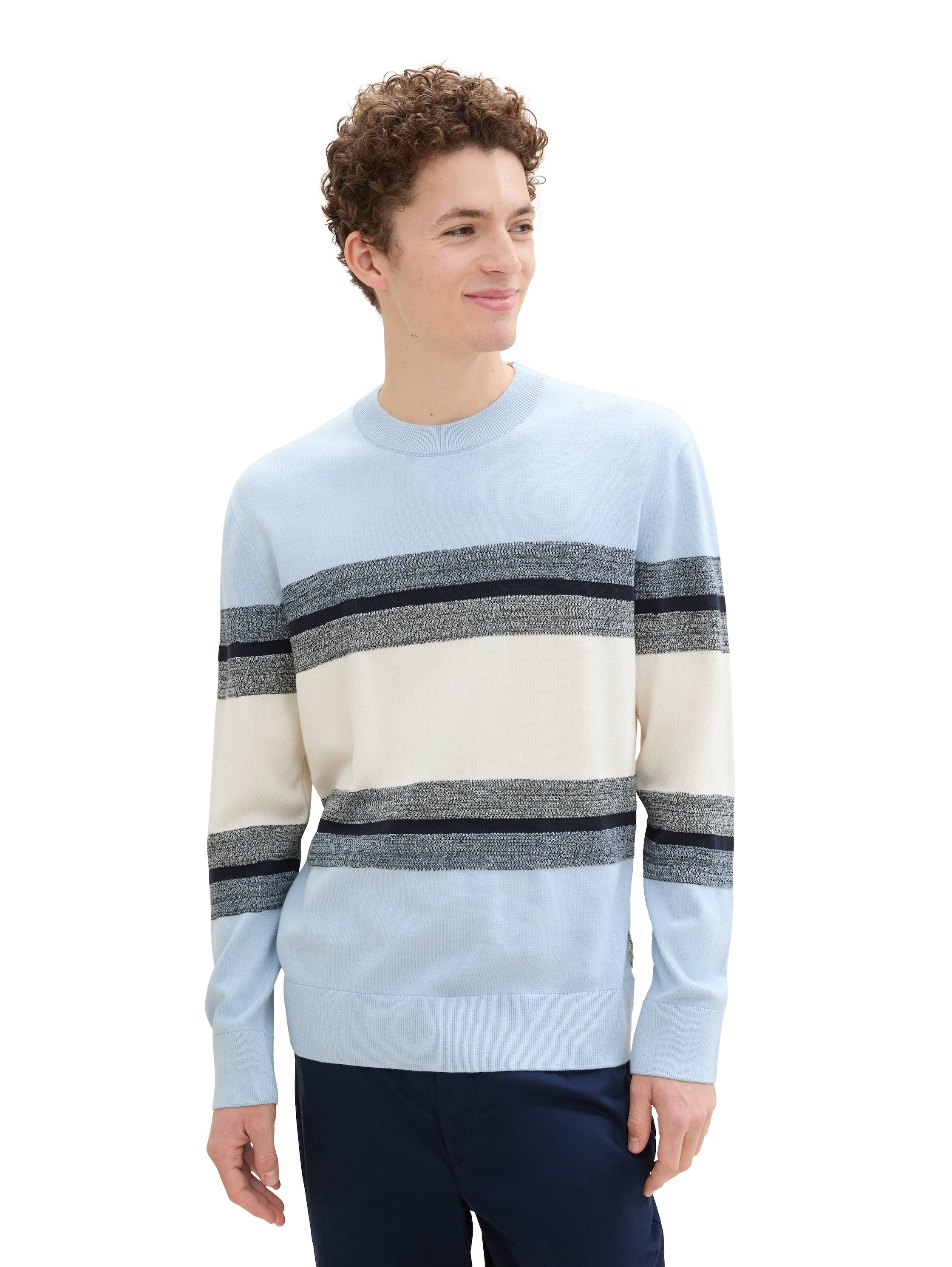 TOM TAILOR Denim Strickpullover, mit Blockstreifen günstig online kaufen